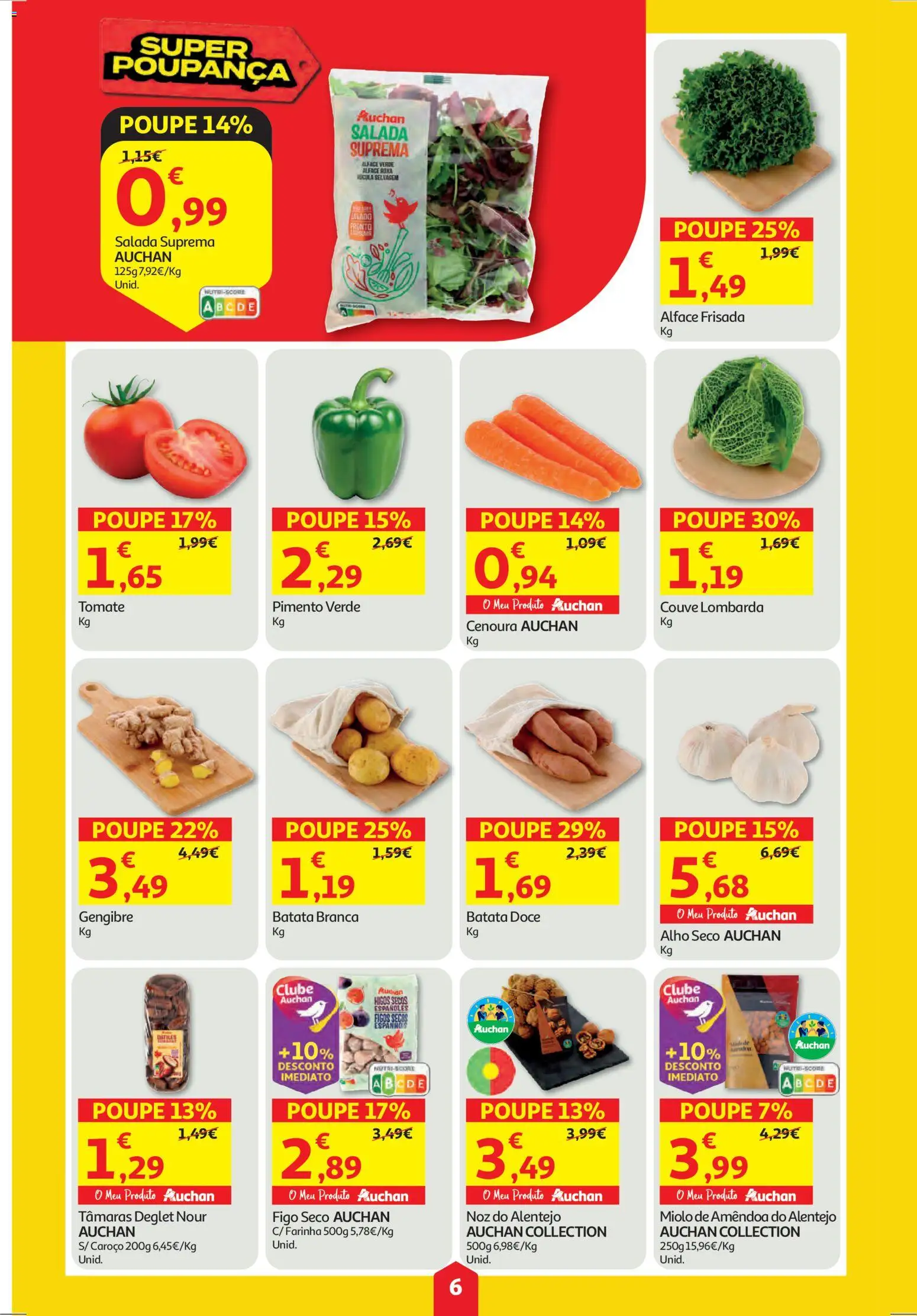 Auchan folheto │ válido de 06.11.2025 | Página: 6 | Produtos: Tâmaras, Tomate, Alface, Couve