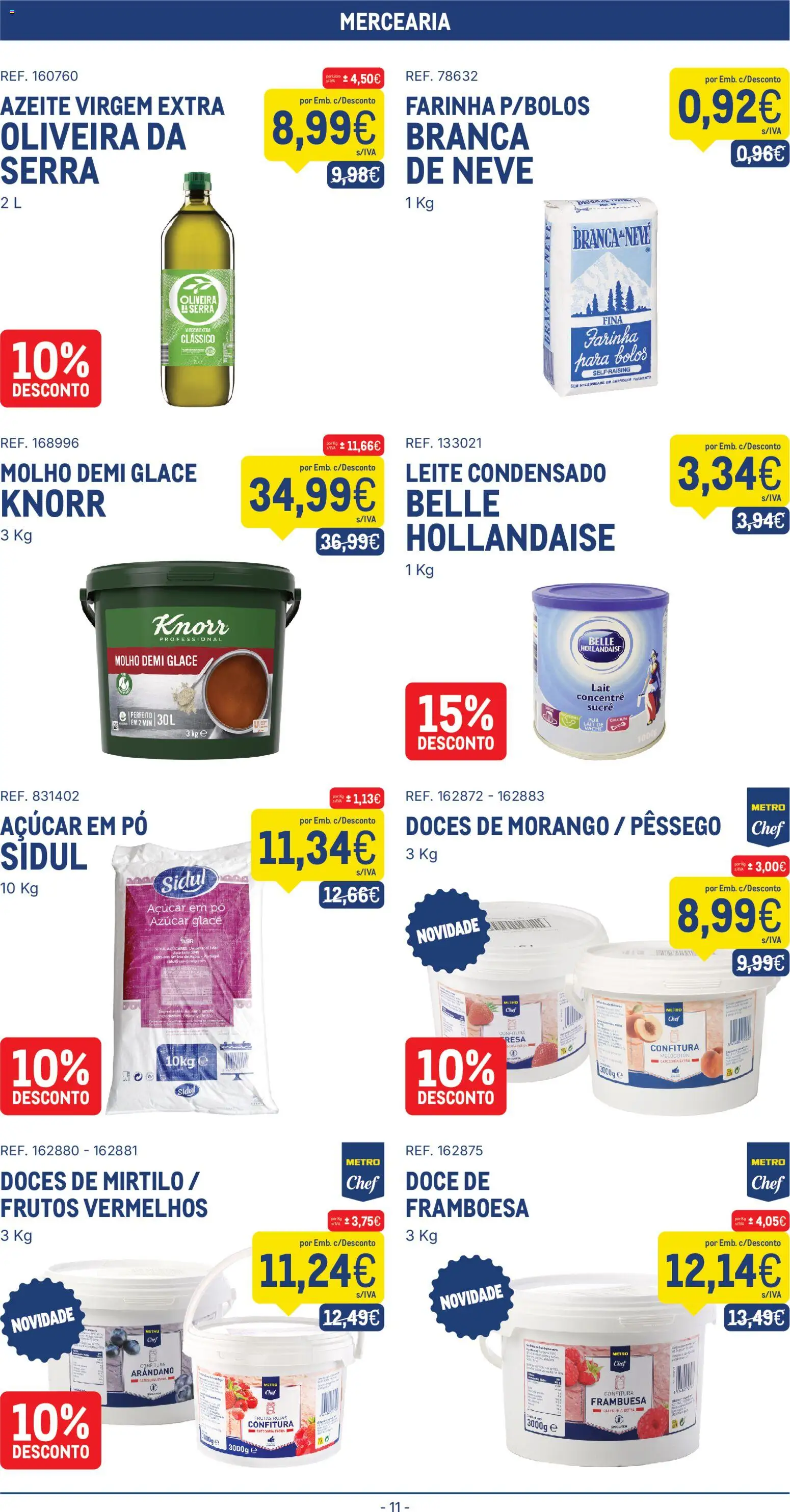 Makro folheto │ válido de 09.12.2025 | Página: 11 | Produtos: Azeite, Knorr, Leite condensado, Doces