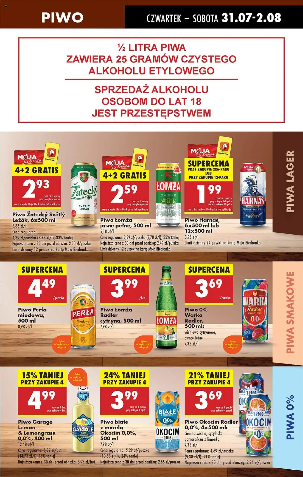Biedronka gazetka - Oferta W tym tygodniu od 31.07.2025 | Strona: 69 | Produkty: Limonka, Leżak, Piwo perła, Owoce