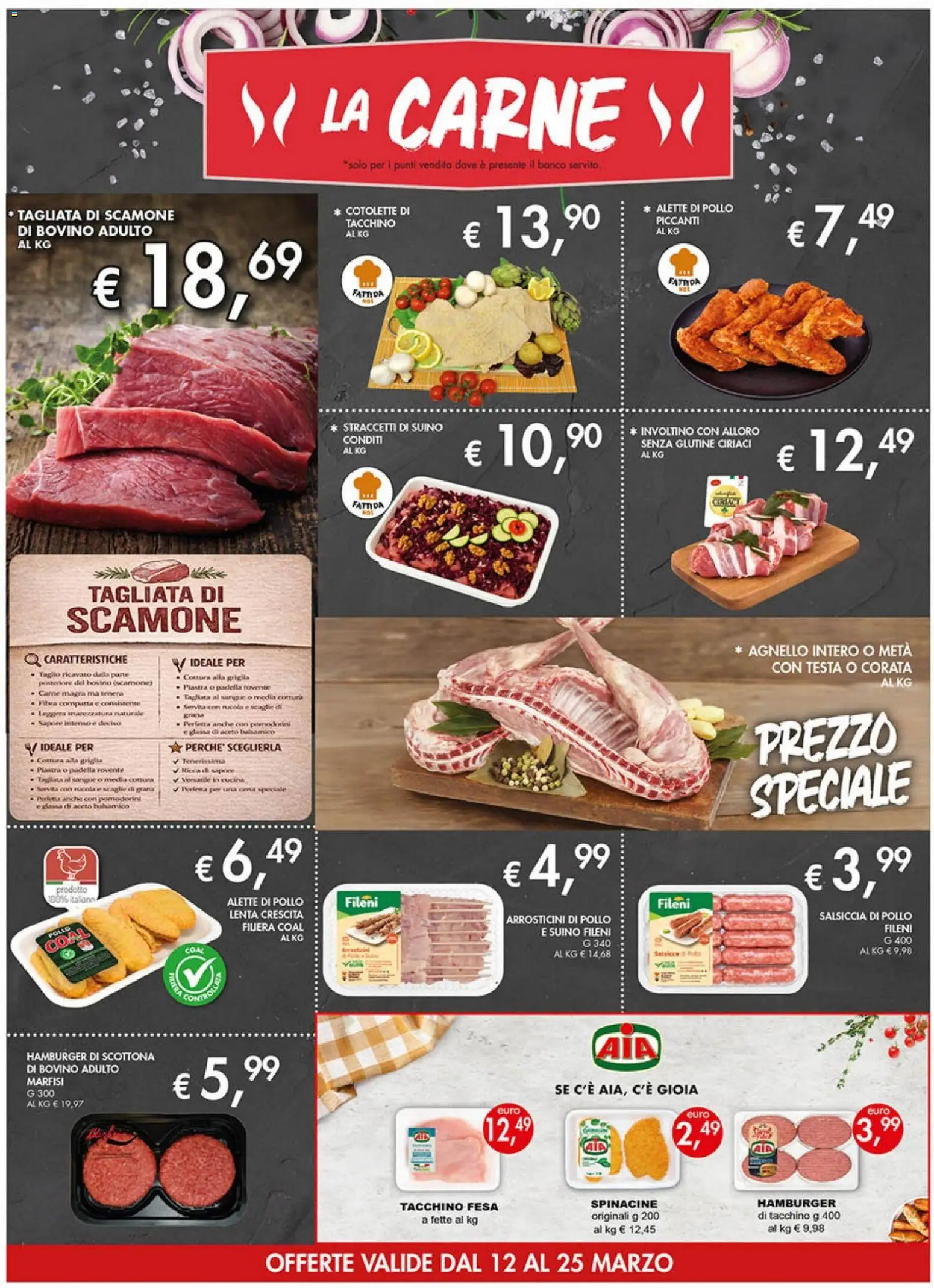 Volantino Coal del 12.03.2026 | Pagina: 4 | Prodotti: Pollo, Rucola, Aceto, Agnello