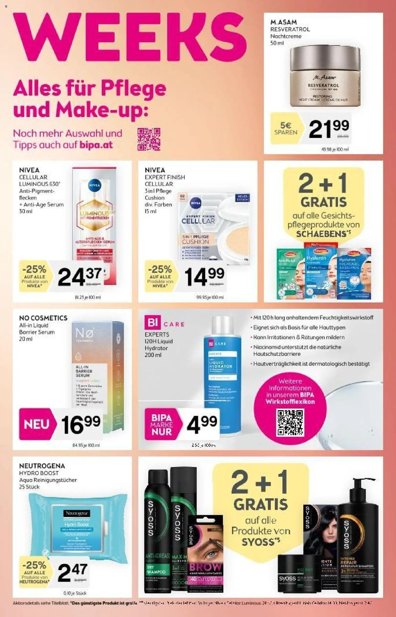 Bipa Flugblatt gültig ab 23.10.2025 | Seite: 5 | Produkte: Shampoo, Reinigungstücher