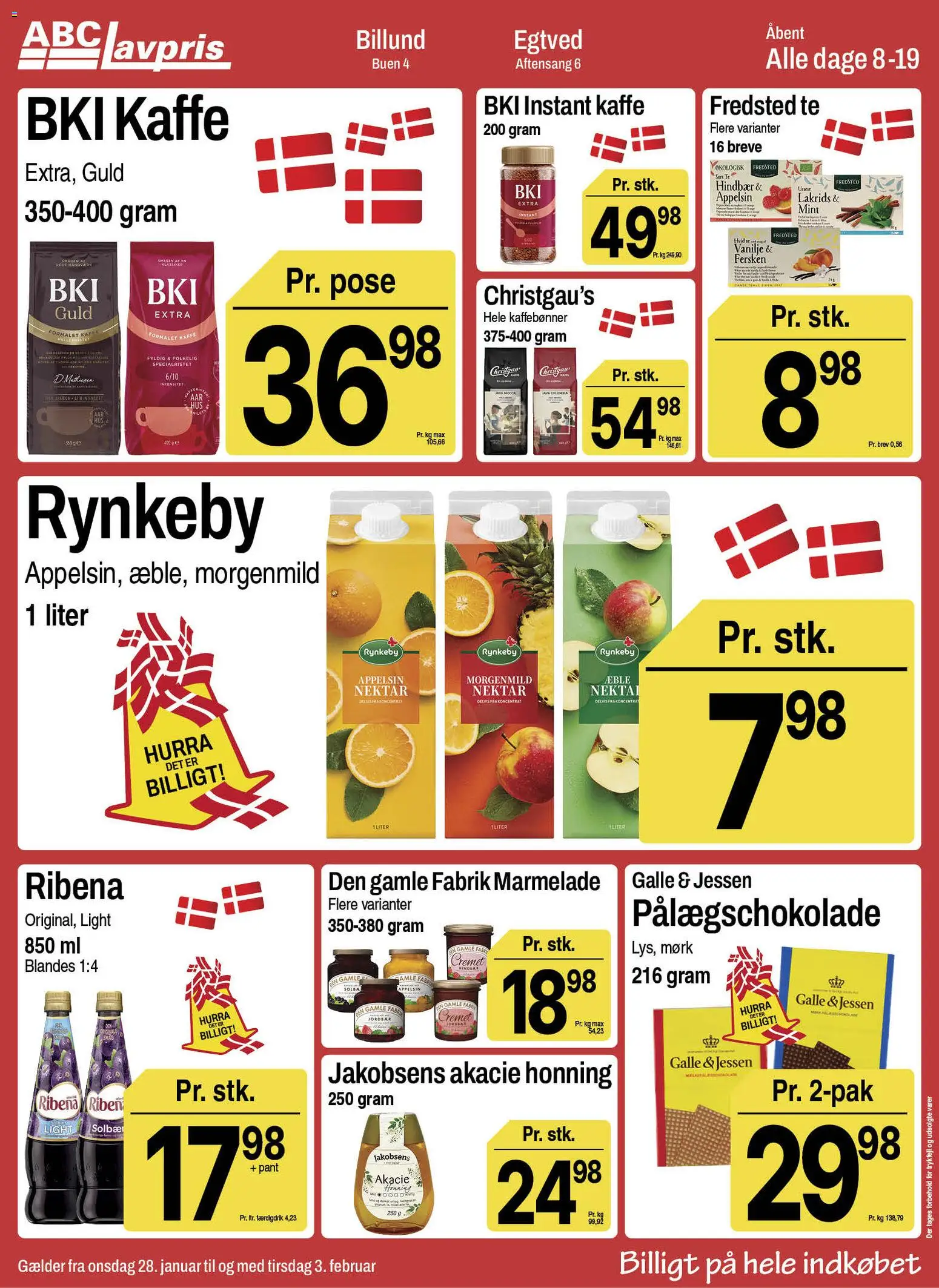 Abc Lavpris tilbudsavis – gyldig fra 28.01.2026 | Side: 12 | Produkter: Kaffe, Te, Honning, Vanilje