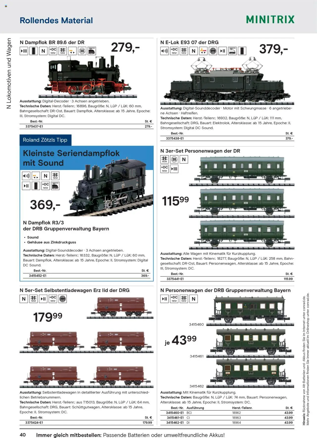Conrad  Modellbahn Katalog – gültig ab 25.08.2025 | Seite: 42 | Produkte: Batterien