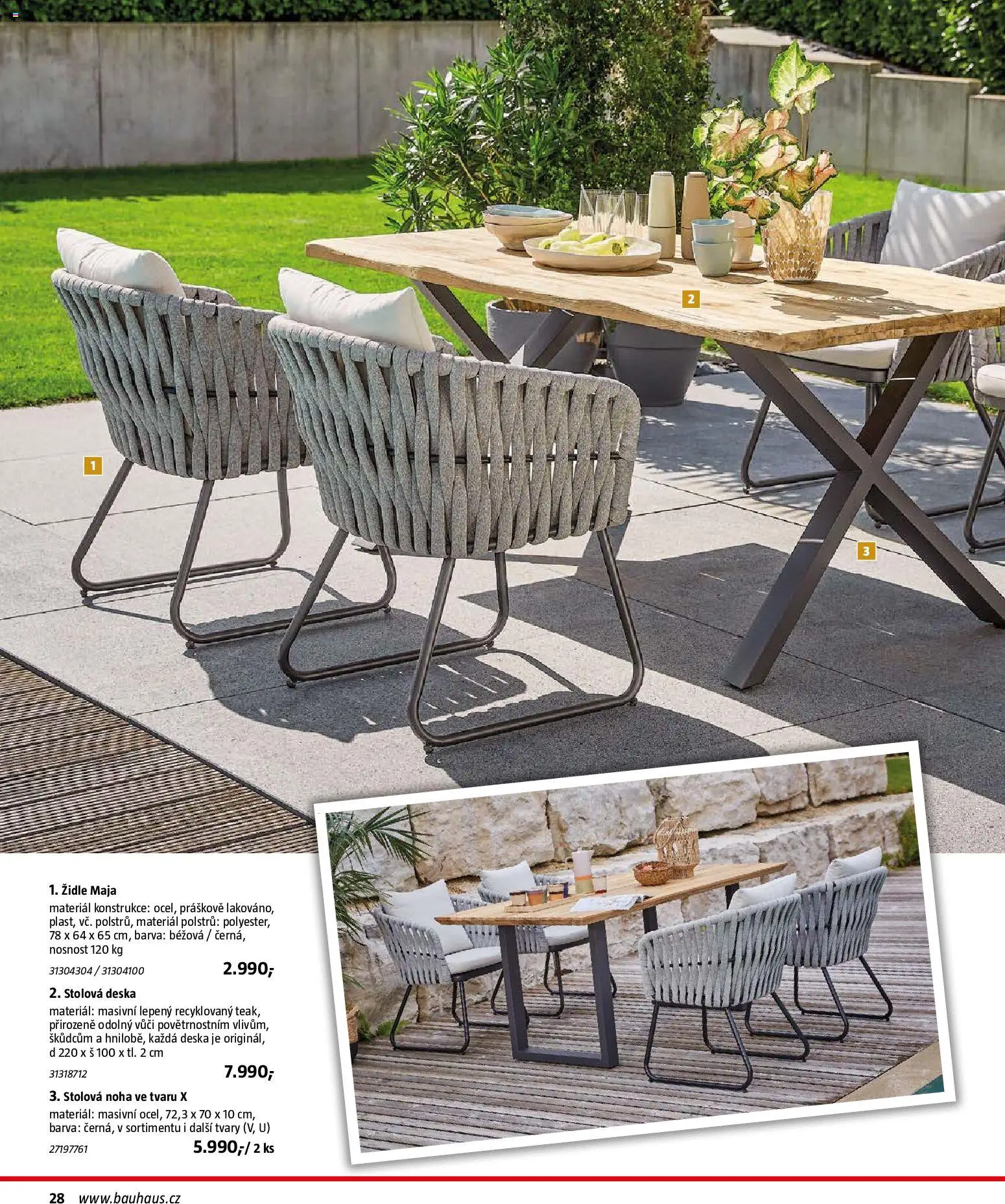 Bauhaus katalog Záhradní nábytek od 08.04.2026 | Strana: 28 | Produkty: Židle