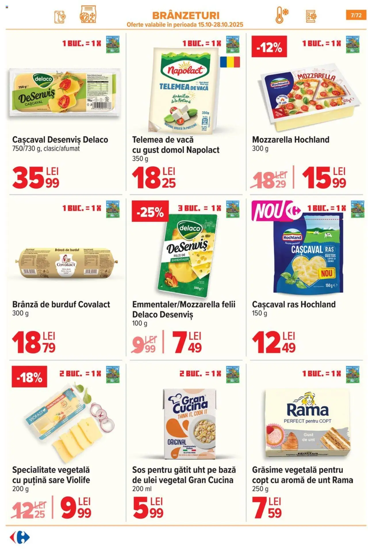 Noul catalog Carrefour – valabil de la 15.10.2025 | Pagină: 8 | Produse: Pară, Masaüstü kılıfı, Cașcaval, Sare
