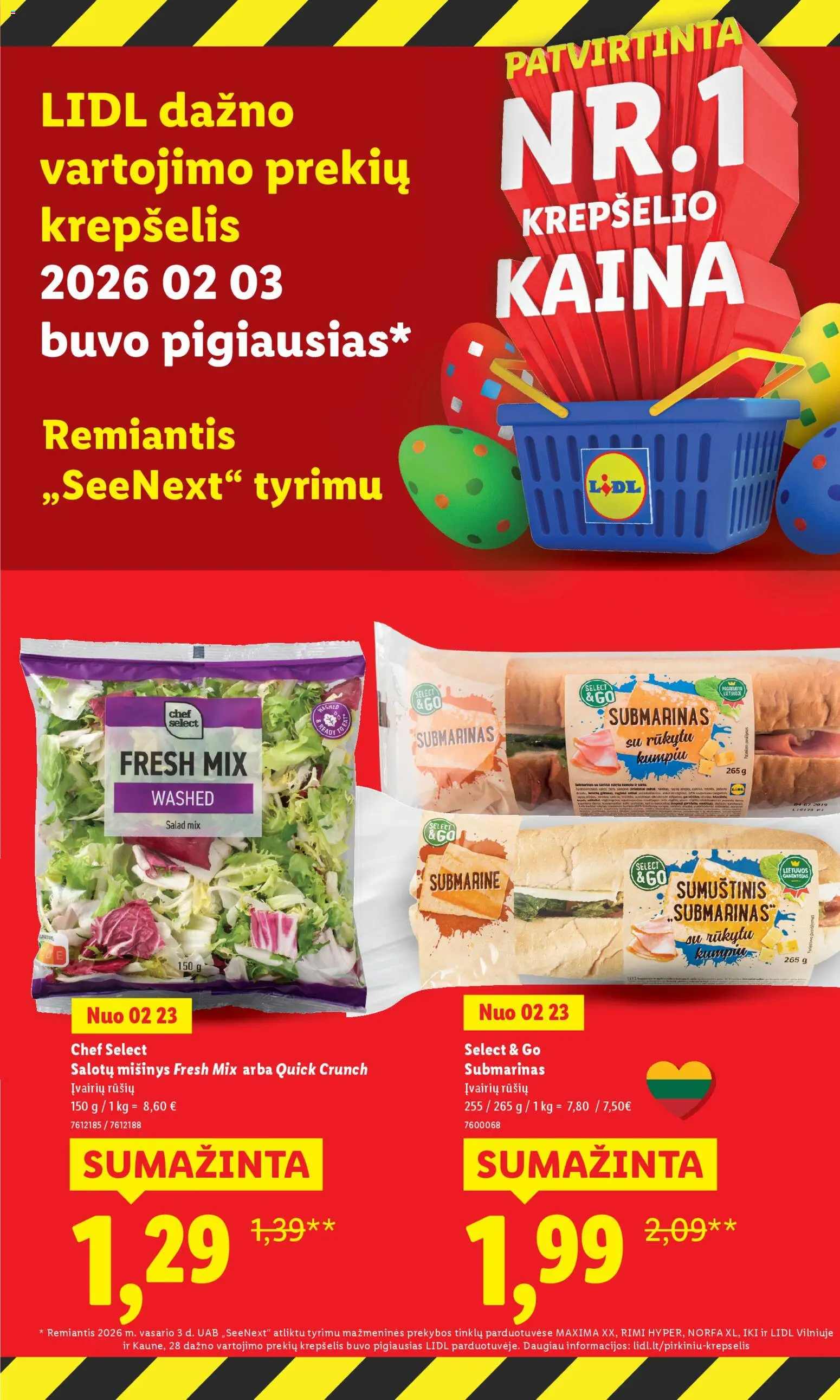 LIDL akcijos nuo 23.03.2026 | Puslapis: 24 | Prekių: Sumuštinis, Krepšelis