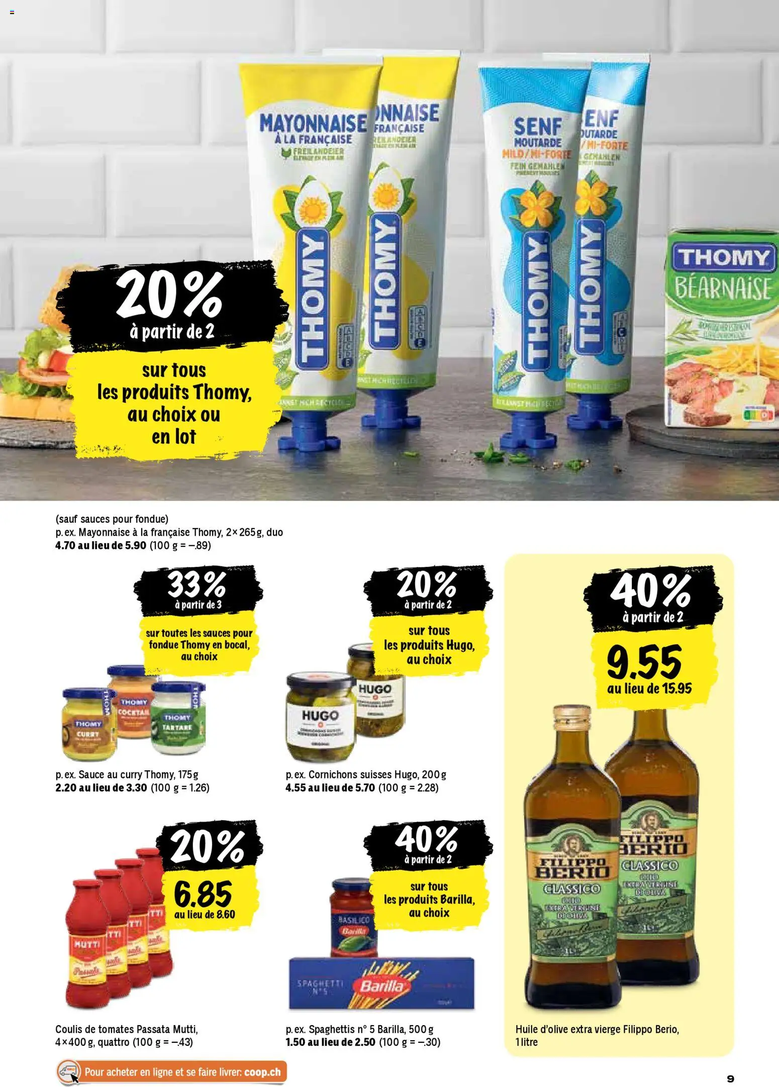 Coop - Les actions de la semaine – gültig ab 13.11.2025 | Seite: 9 | Produkte: Barilla, Mayonnaise, Fondue