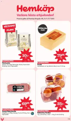 Hemköp - erbjudanden - Förhandsvisning av reklamblad från butik Hemköp aktuell från 21.07.2025