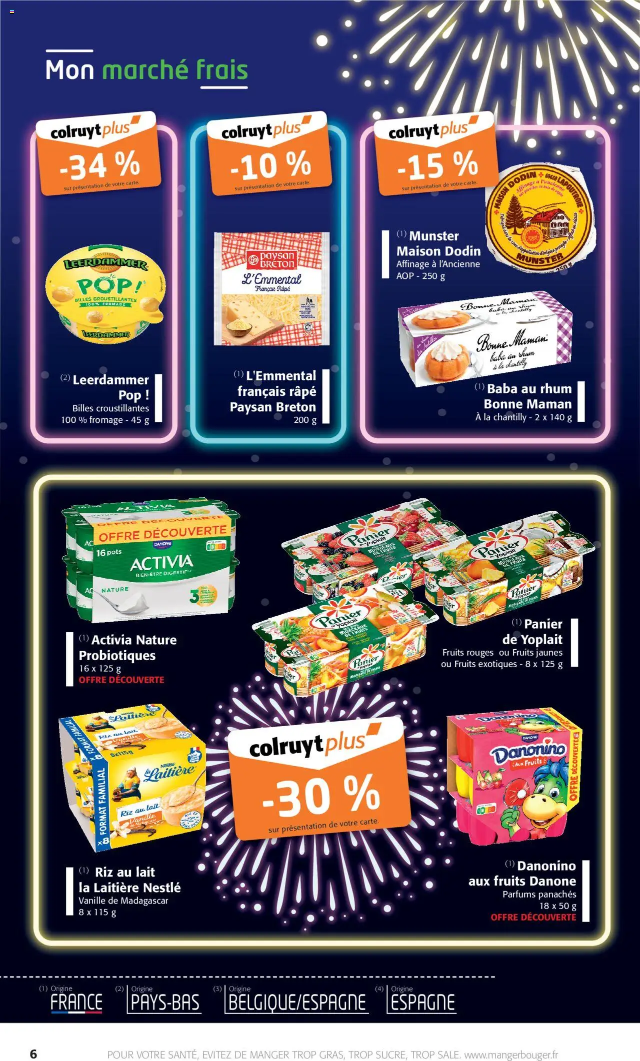 {H1} | Page: 6 | Produits: Rhum, Lait, Fromage, Riz
