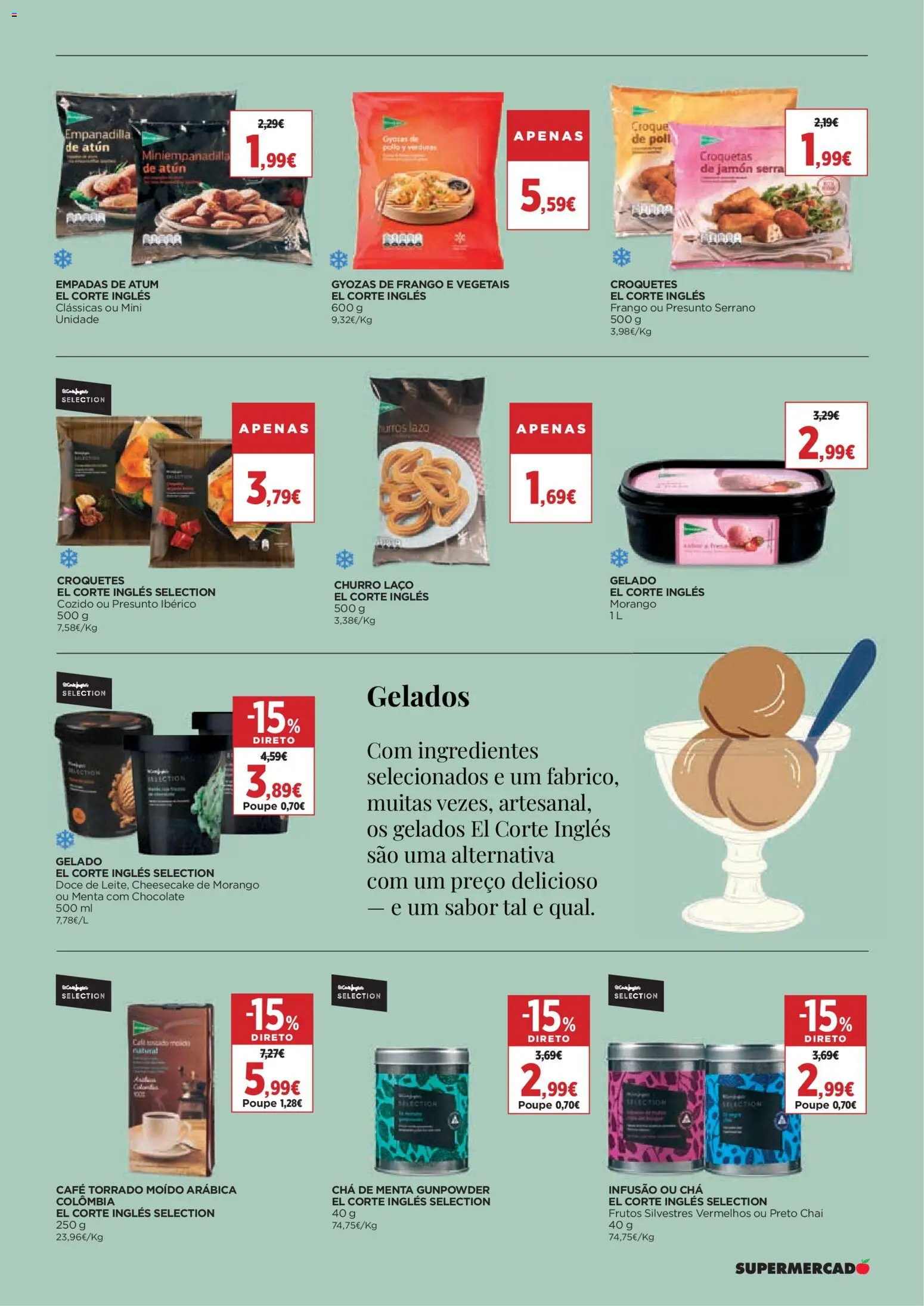 El Corte Ingles folheto │ válido de 30.01.2026 | Página: 7 | Produtos: Frango, Gelado, Chocolate, Chá