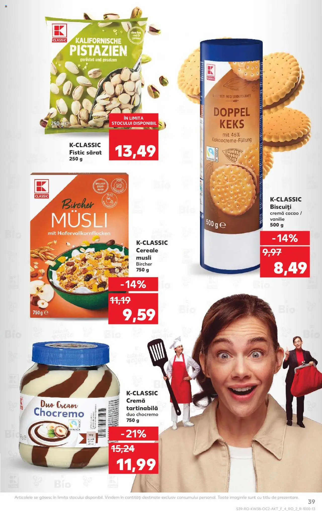 Noul catalog Kaufland – valabil de la 17.09.2025 | Pagină: 39 | Produse: Şerit ödül, Fistic, Cremă tartinabilă, Biscuiți