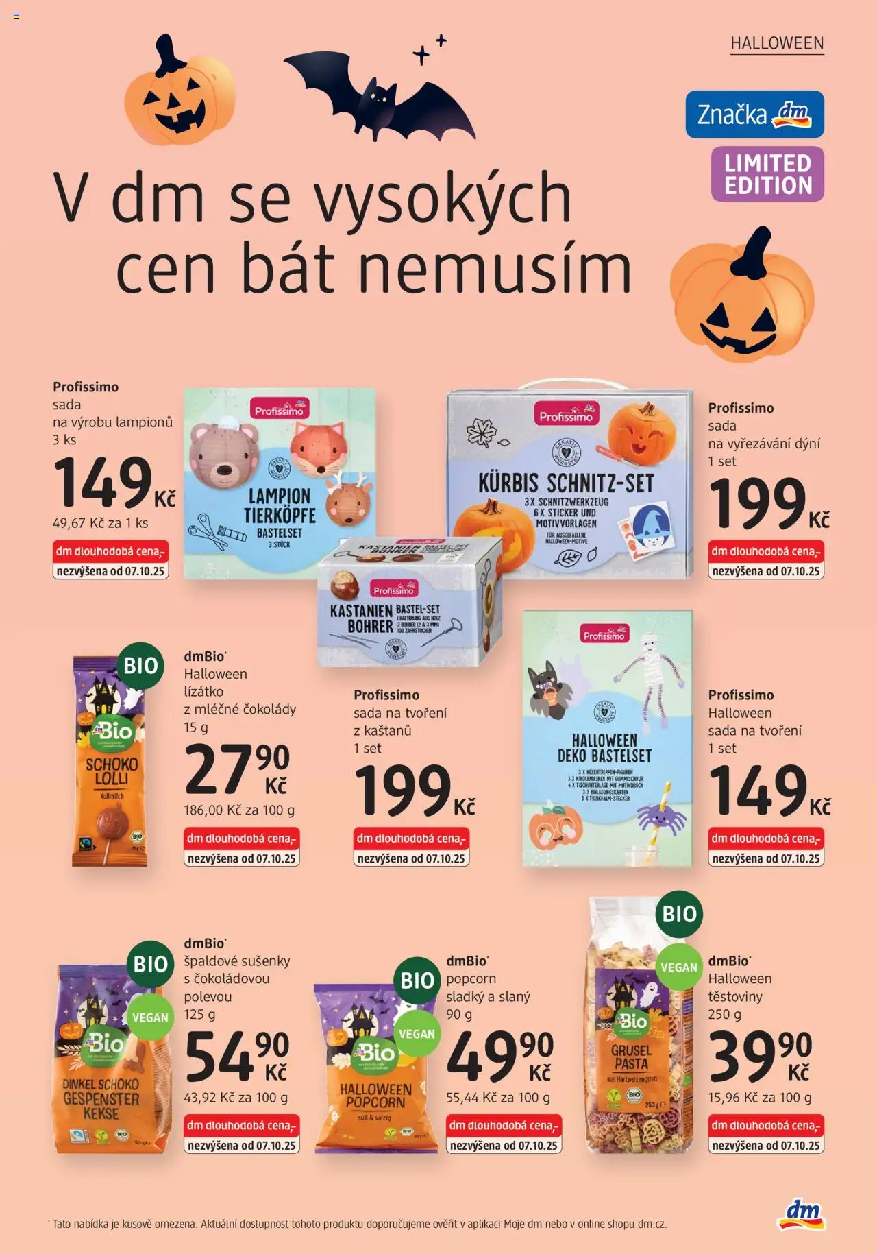 dm drogerie leták od 09.10.2025 | Strana: 15 | Produkty: Vegan, Lampión, Těstoviny, Popcorn