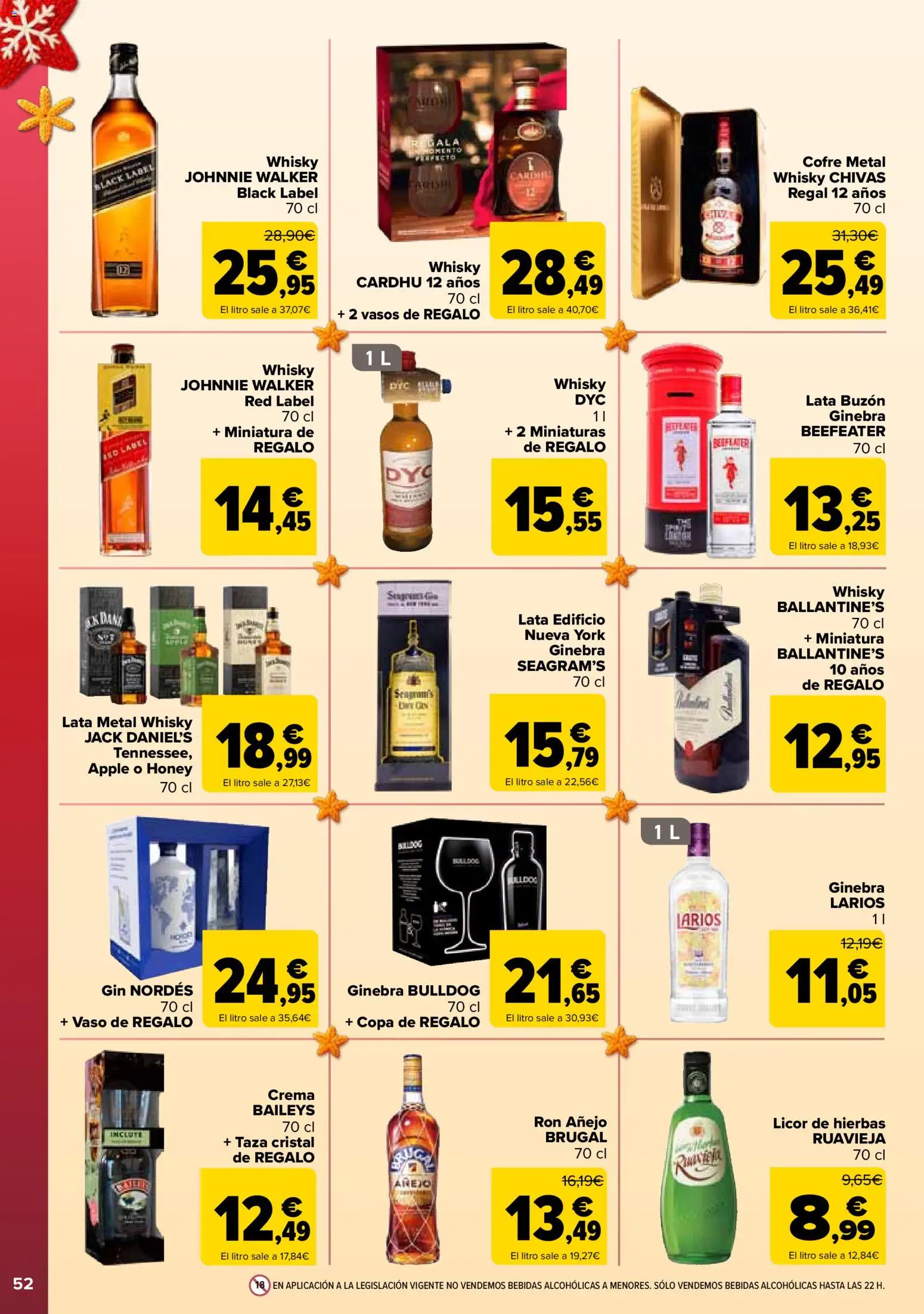 Carrefour folleto │ válido desde el 25.11.2025 | Página: 54 | Productos: Licor, Ron, Ginebra, Whisky