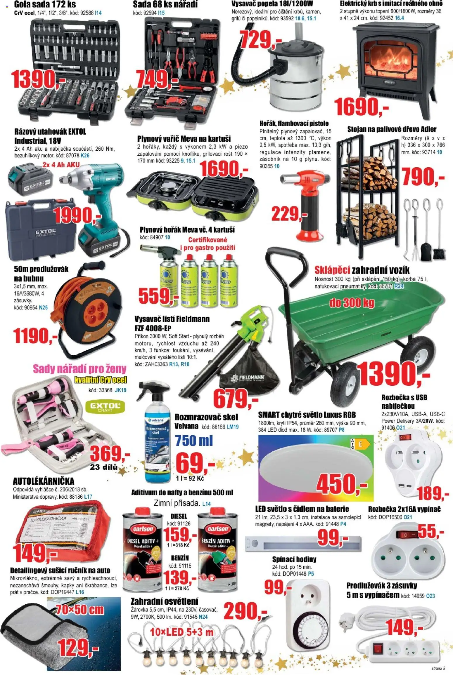 Eva supermarket leták od 05.11.2025 | Strana: 5 | Produkty: Vysavač listí, Vypínač, Nářadí, Rošt