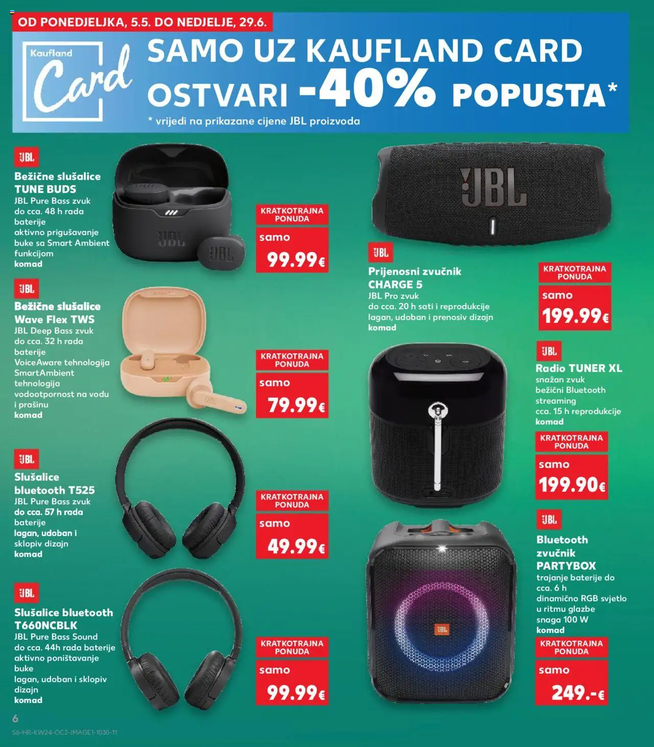 Kaufland HR akciós ujság - amely érvényes a következő dátumtól: 11.06.2025 | Oldal: 6 | Termékek: Rádió