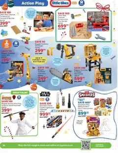 Toys R Us specials catalogue – valid from 23.10.2025 | Page: 36 | Products: Drill, Chainsaw, Brush, Foam