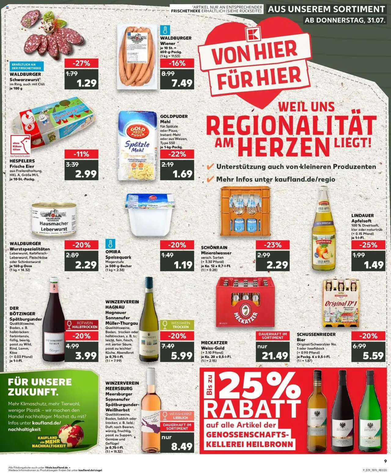 Kaufland prospekt Weingarten	 - gültig ab dem 03.08.2025 | Seite: 20 | Produkte: Quark, Duft, Mineralwasser, Chili