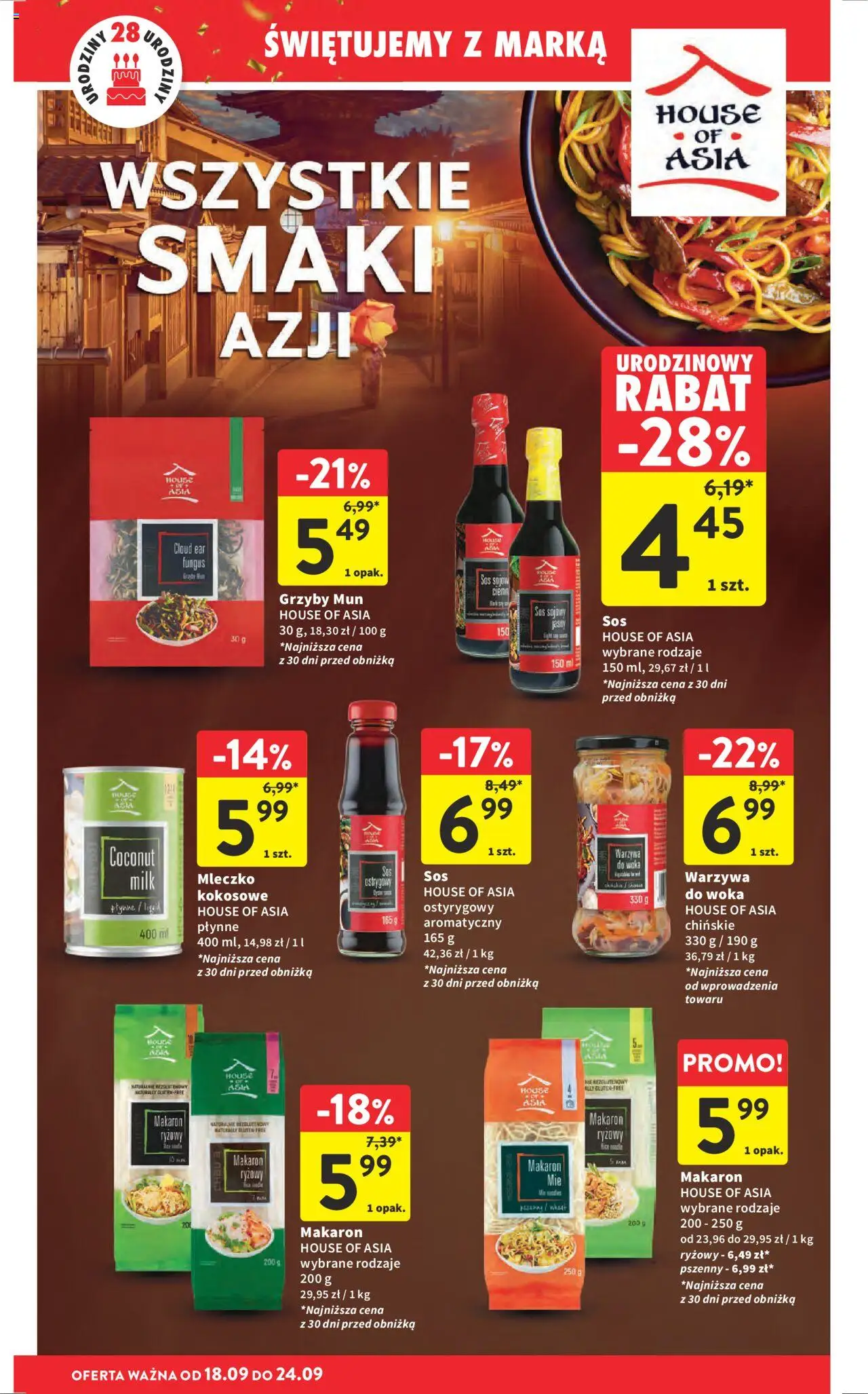 Intermarche Gazetka od 18.09.2025 | Strona: 14 | Produkty: Grzyby mun, Makaron, Warzywa, Sos