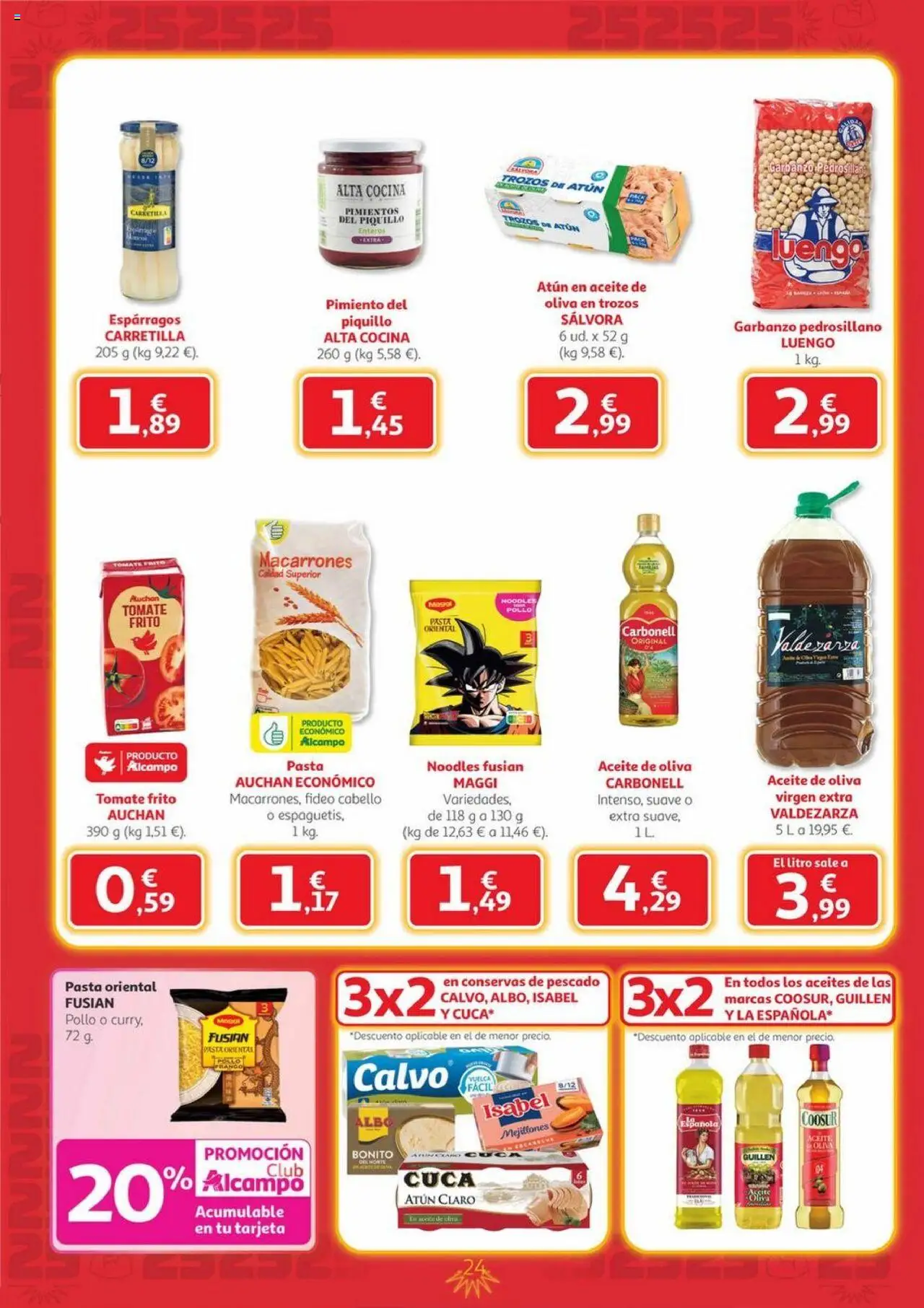 Alcampo - Canarias │ válido desde el 09.10.2025 | Página: 24 | Productos: Aceite, Pasta, Aceite de oliva, Cocina
