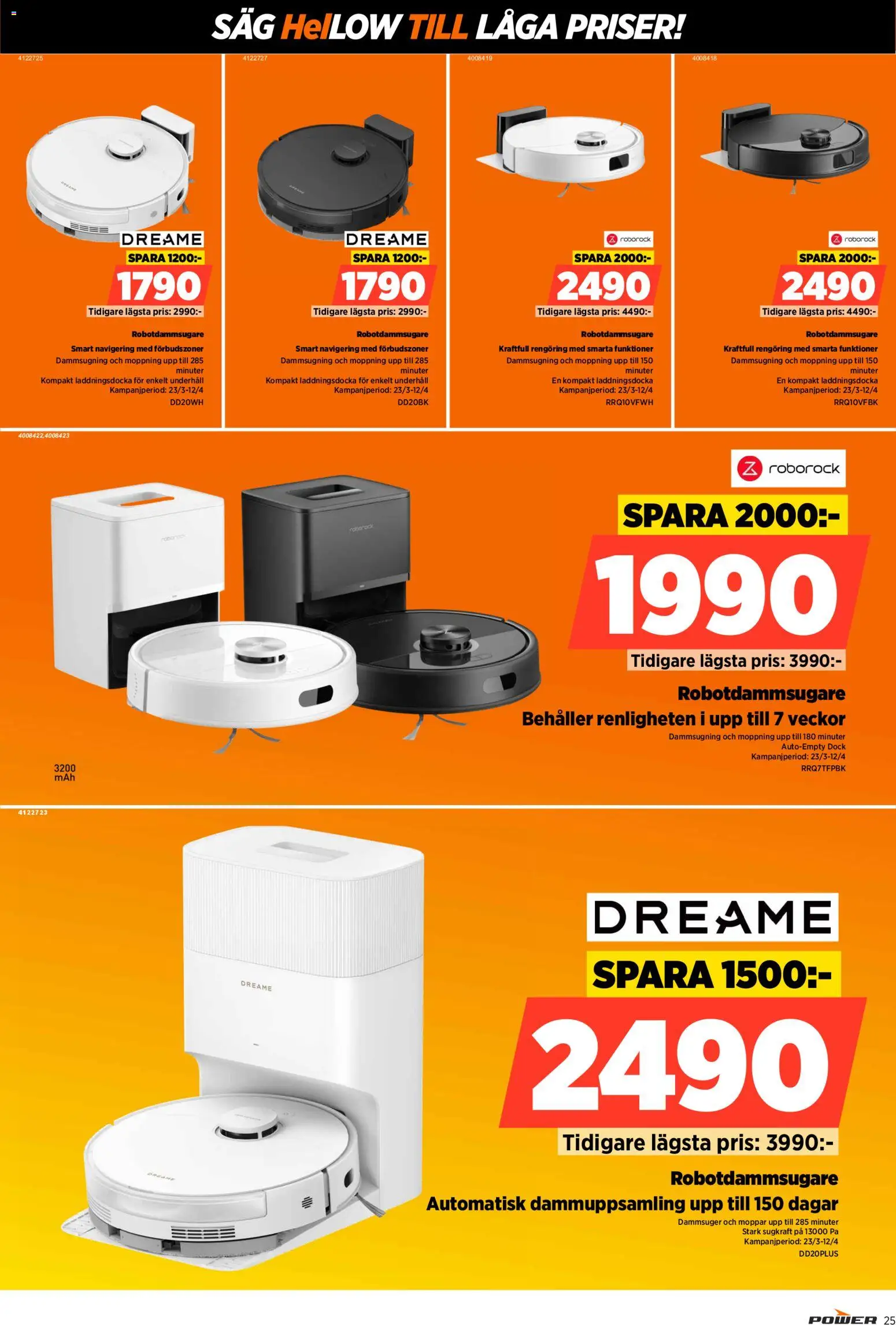 Power reklamblad aktuell från 30.03.2026 | Sida: 25 | Produkter: Navigering, Såg, Robotdammsugare