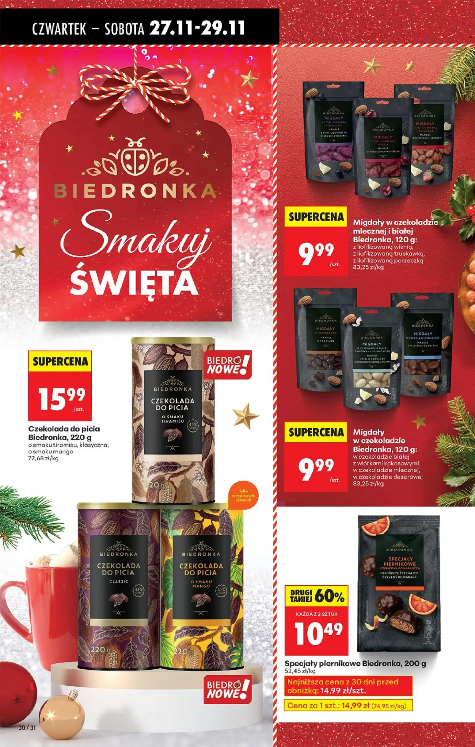 Biedronka Black Friday od 27.11.2025 | Strona: 38 | Produkty: Czekolada do picia, Tiramisu, Porzeczka, Czekolada