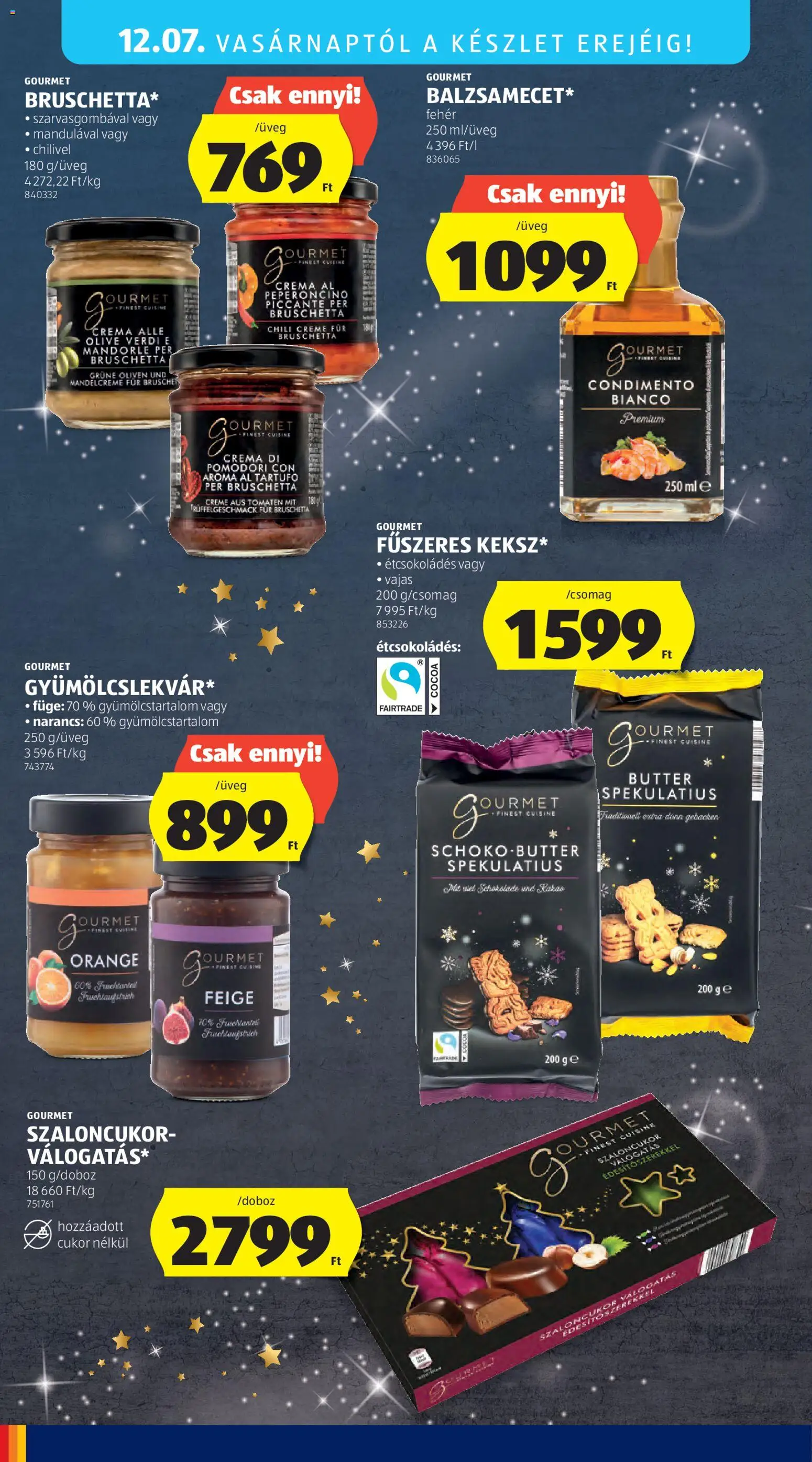 Aldi akciós ujság - amely érvényes a következő dátumtól: 04.12.2025 | Oldal: 58 | Termékek: Szaloncukor, Narancs, Cukor, Bruschetta