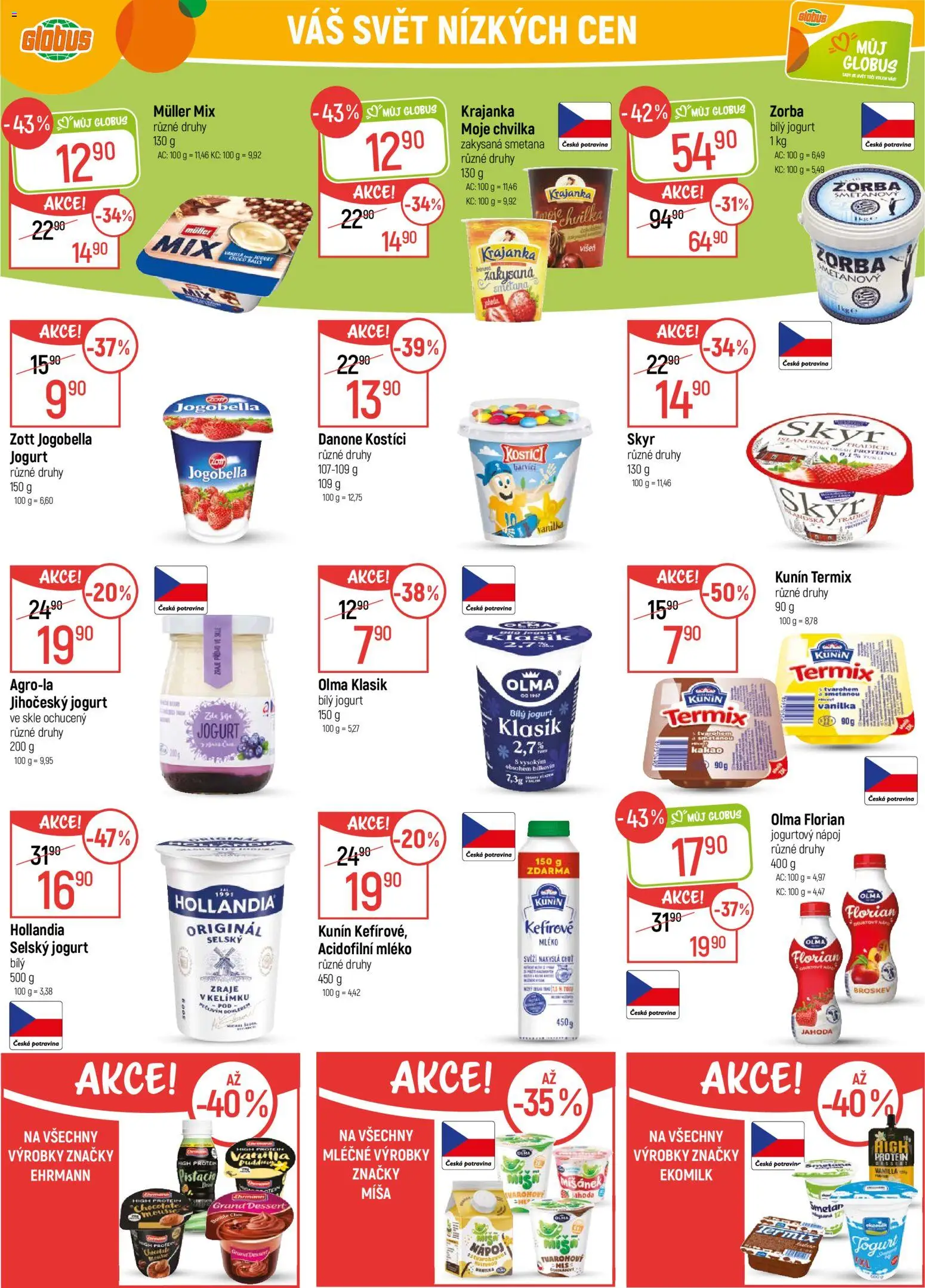 Globus leták - Karlovy Vary od 18.03.2026 | Strana: 19 | Produkty: Kostici, Skyr, Kakao, Protein