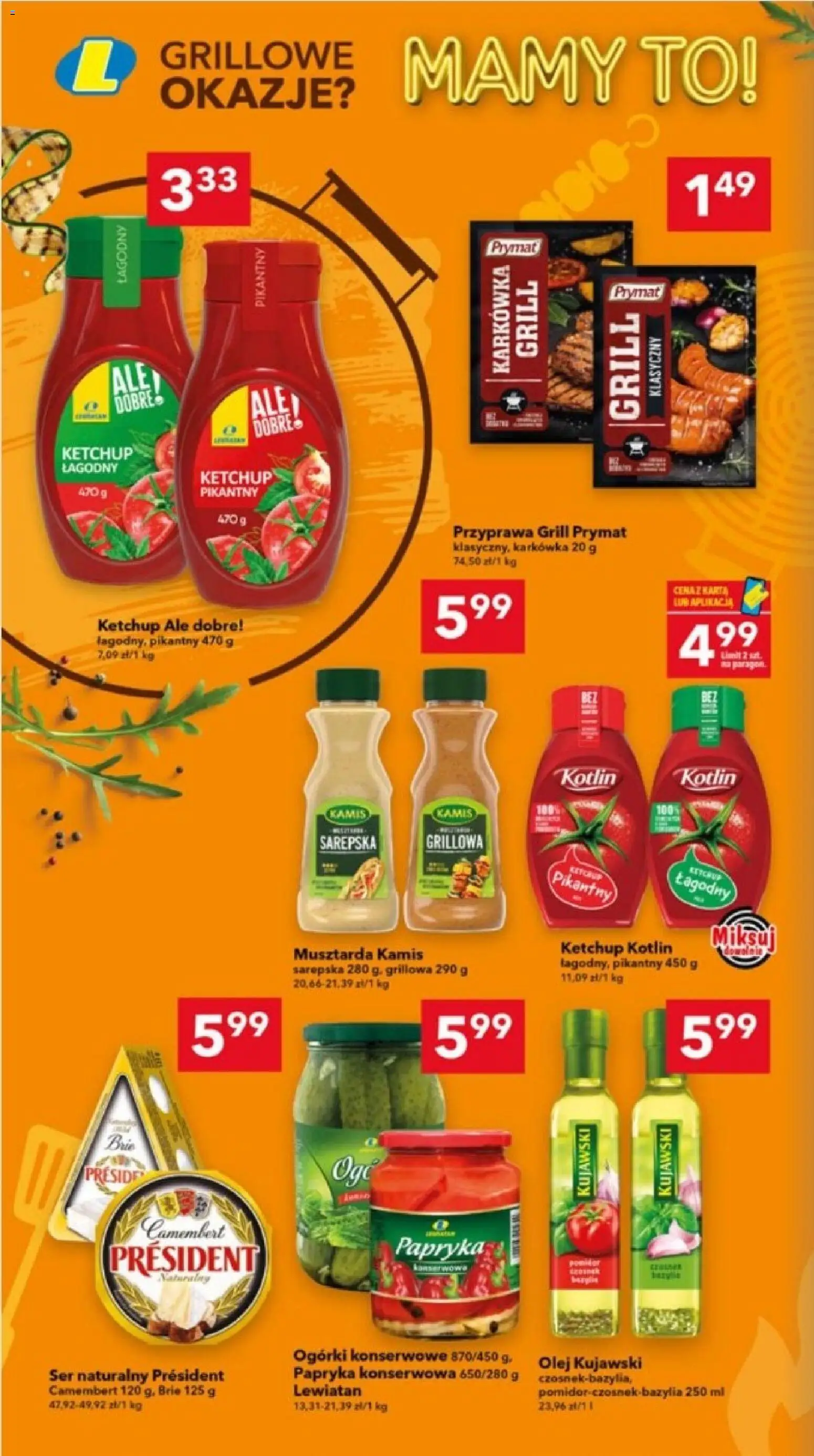 Lewiatan gazetka - Lublin od 23.04.2026 | Strona: 2 | Produkty: Karta, Grill, Musztarda, Olej