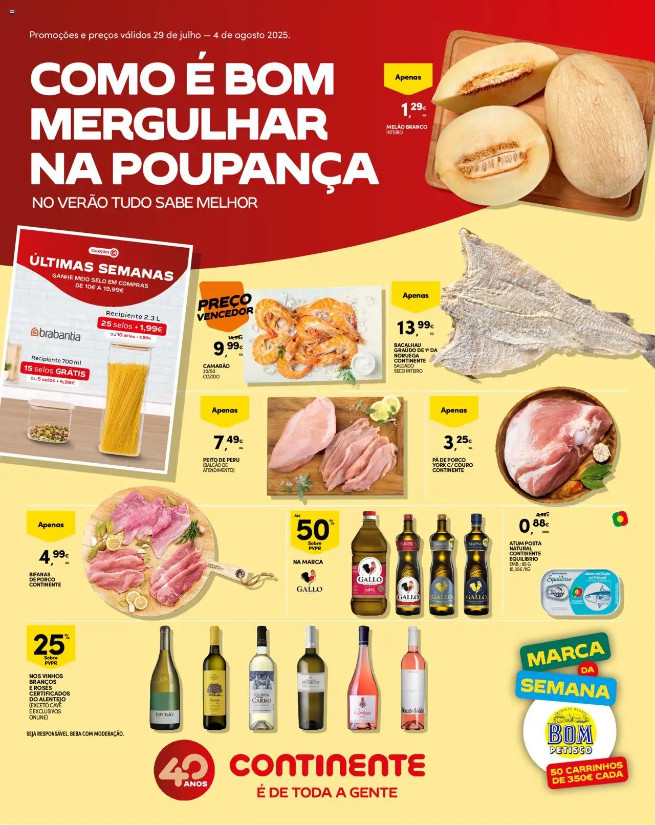 Continente - Madeira │ válido de 29.07.2025 | Página: 1 | Produtos: Atum, Peito de peru, Peru, Pá