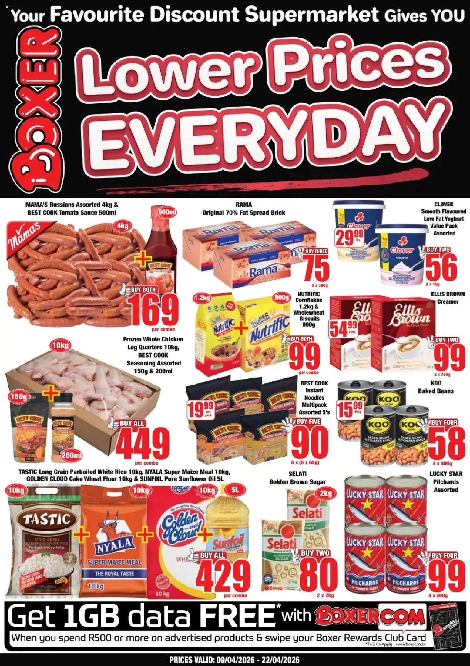 New Boxer catalogue – valid from 09.04.2026 | Page: 1 | Products: Data, Biscuits, Fish, Seasoning
