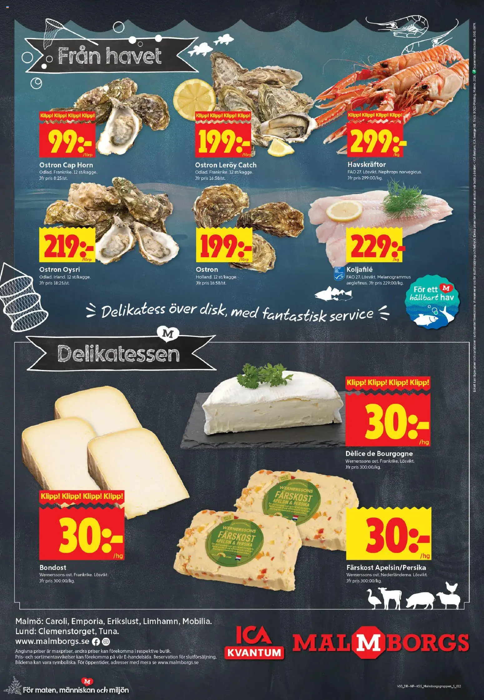 ICA Kvantum reklamblad aktuell från 02.03.2026 | Sida: 12 | Produkter: Håv, Persika, Apelsin