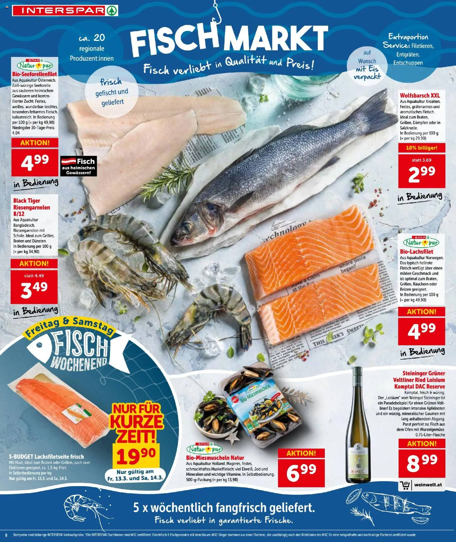 Interspar - Flugblatt gültig ab 12.03.2026 | Seite: 8 | Produkte: Pasta, Eis, Ofen, Fisch