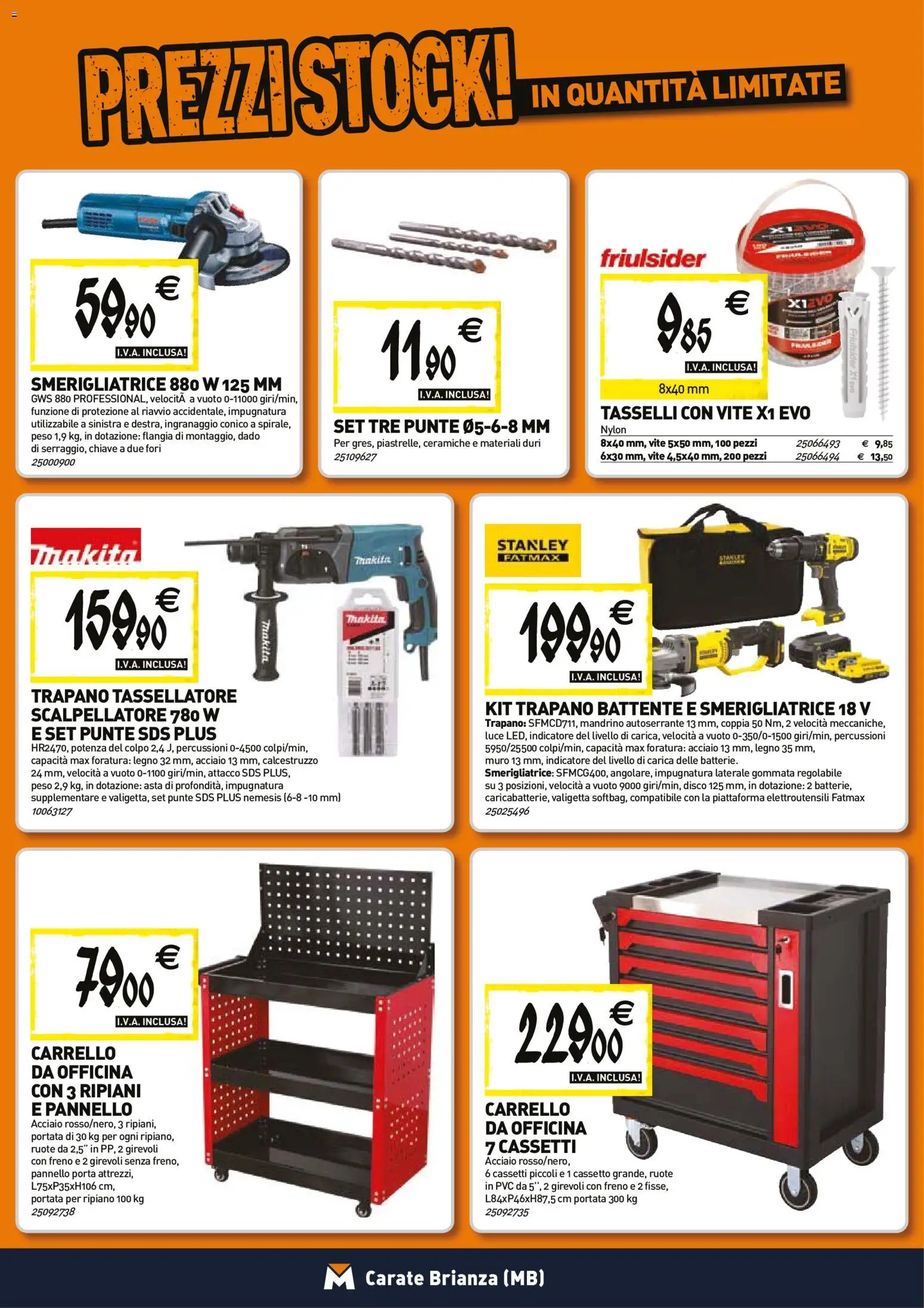 Volantino TECNOMAT del 26.03.2026 | Pagina: 21 | Prodotti: Ripiano, Trapano, Smerigliatrice, Valigetta