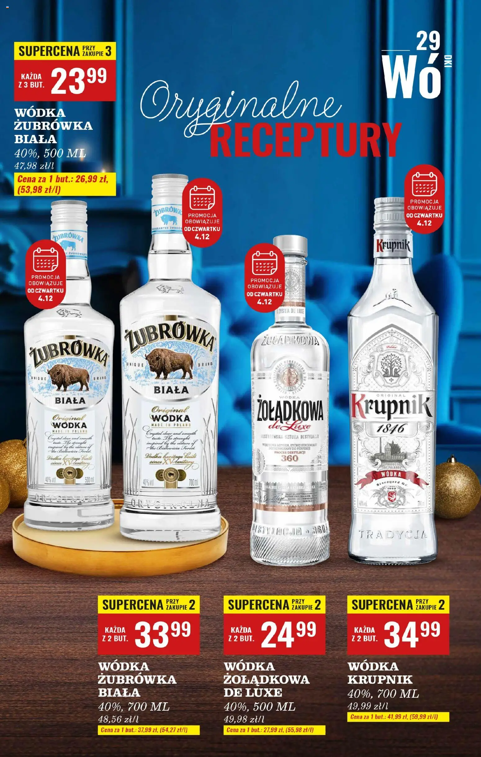 Biedronka gazetka - Czas na toast od 01.12.2025 | Strona: 35 | Produkty: Żubrówka, Vodka, Wódka
