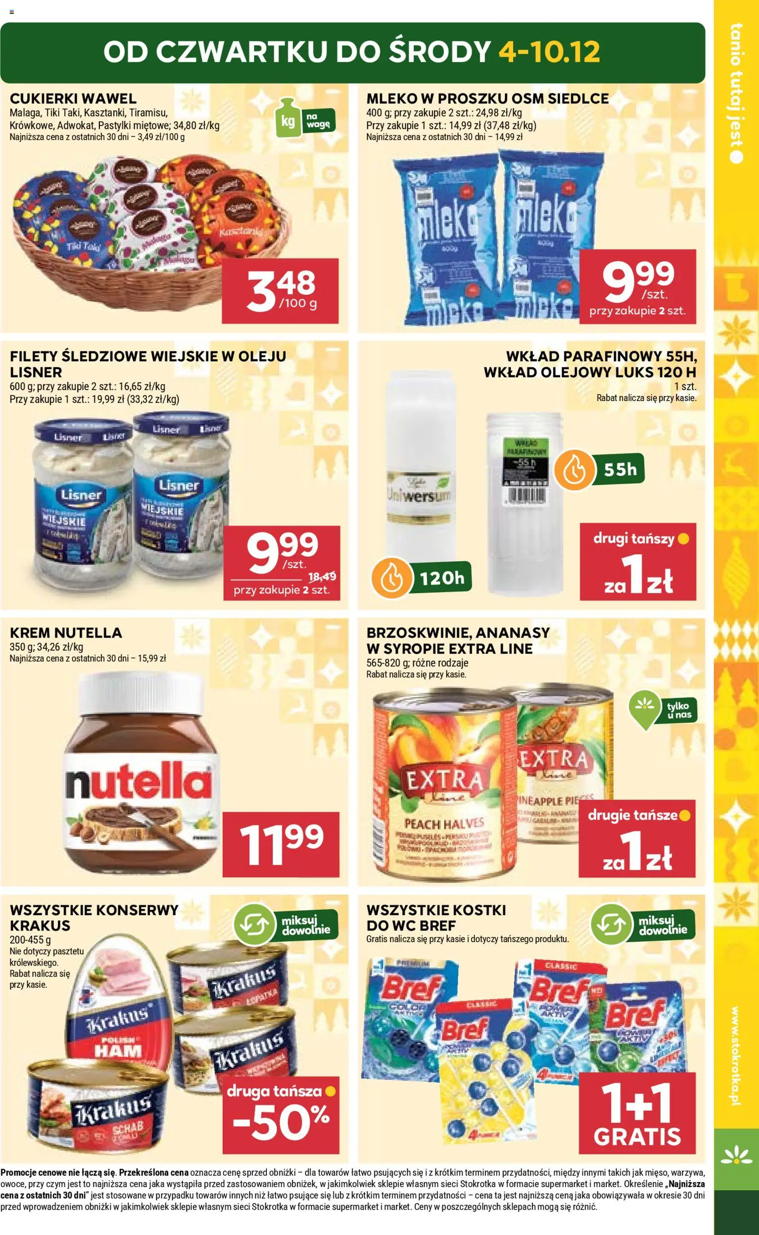 Stokrotka Gazetka - Market od 04.12.2025 | Strona: 5 | Produkty: Nutella, Stokrotka, Mleko, Krem