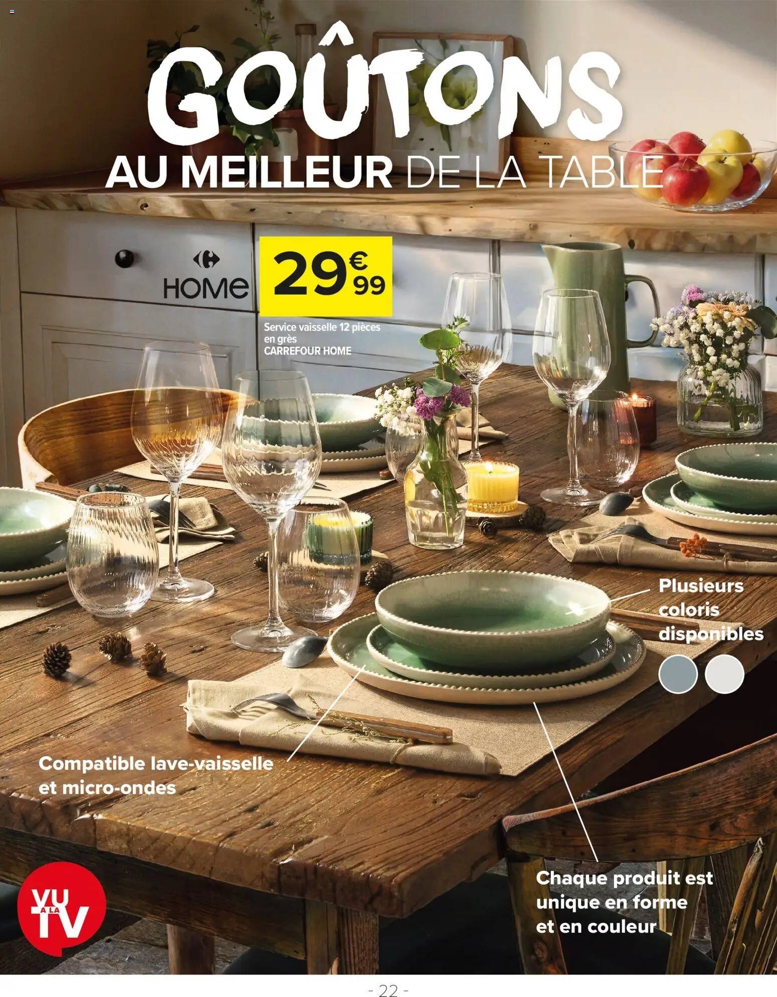 {H1} | Page: 22 | Produits: Table, Service vaisselle