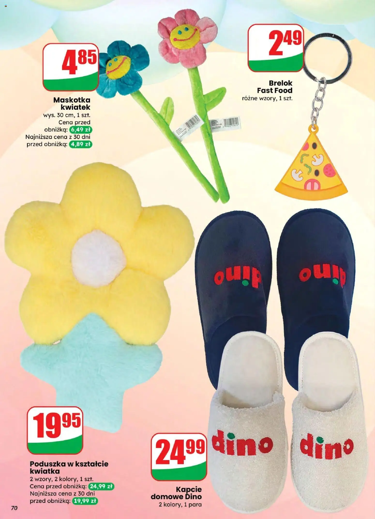 Dino gazetka od 04.03.2026 | Strona: 70 | Produkty: Kapcie, Poduszka