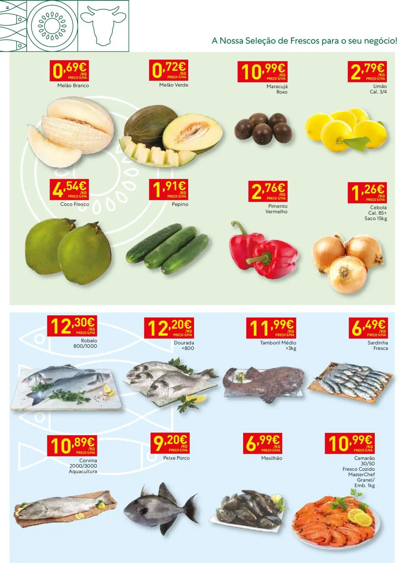 Recheio folheto Madeira │ válido de 12.08.2025 | Página: 5 | Produtos: Cebola, Tamboril, Peixe, Melão