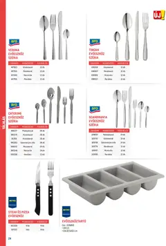 Metro Gasztronómia - amely érvényes a következő dátumtól: 18.02.2026 | Oldal: 24 | Termékek: Evőeszköztartó, Evőeszköz, Pizza