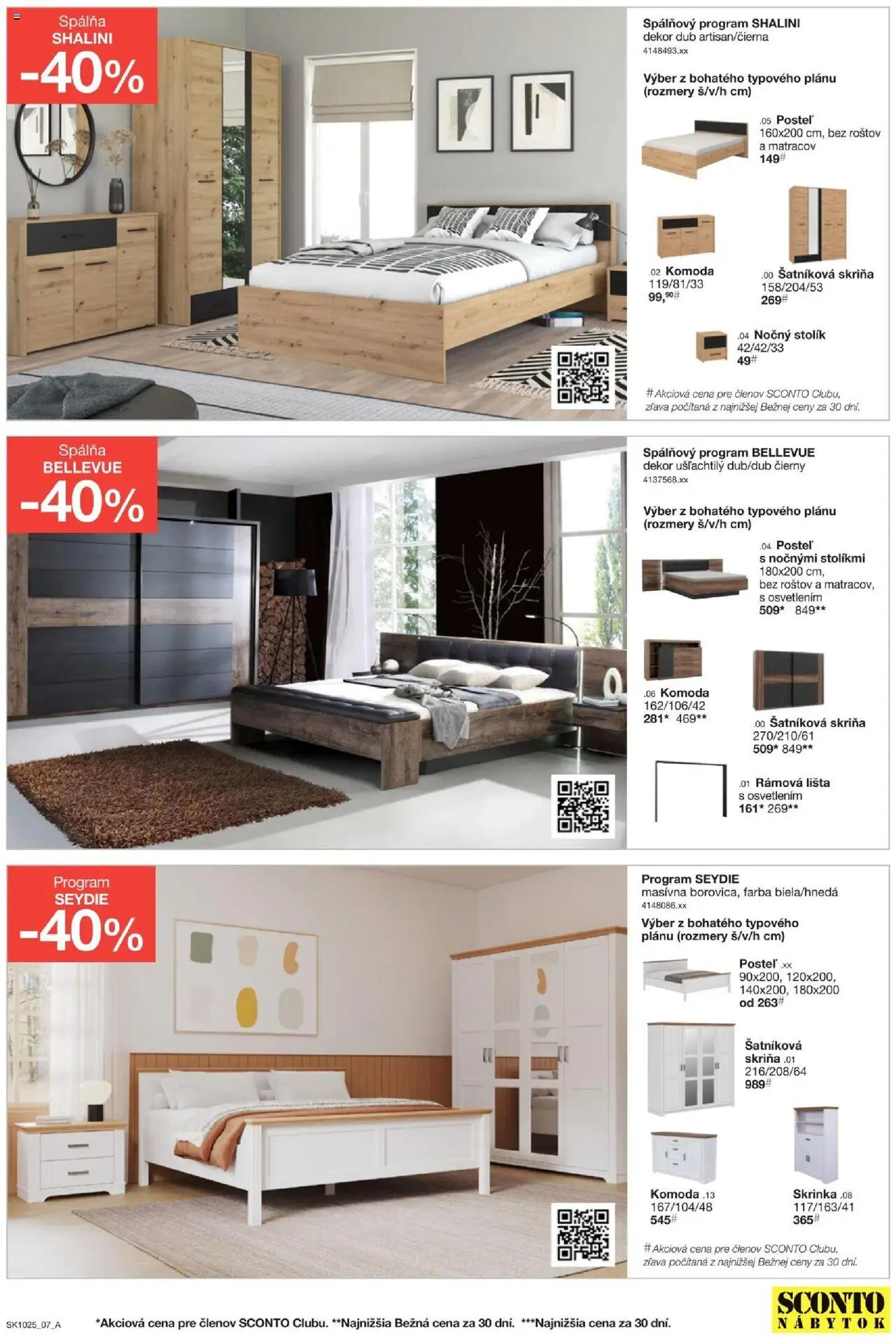Sconto nábytok leták │ platný od 06.08.2025 | Strana: 7 | Produkty: Nábytok, Posteľ, Šatníková skriňa, Skriňa
