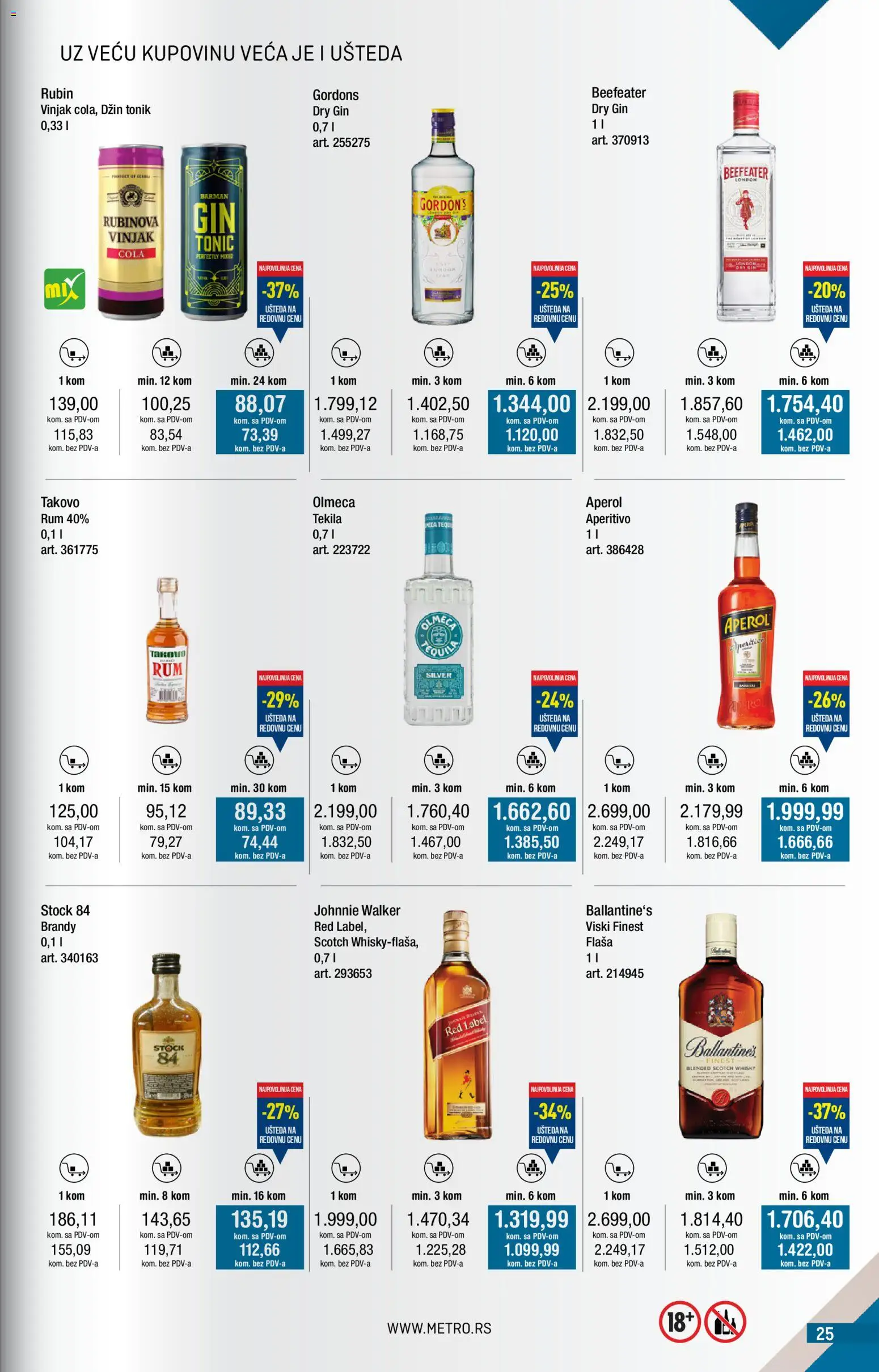 Metro katalog - važi od 01.11.2025 | Strana: 25 | Proizvode: Džin, Viski, Gin, Tonik