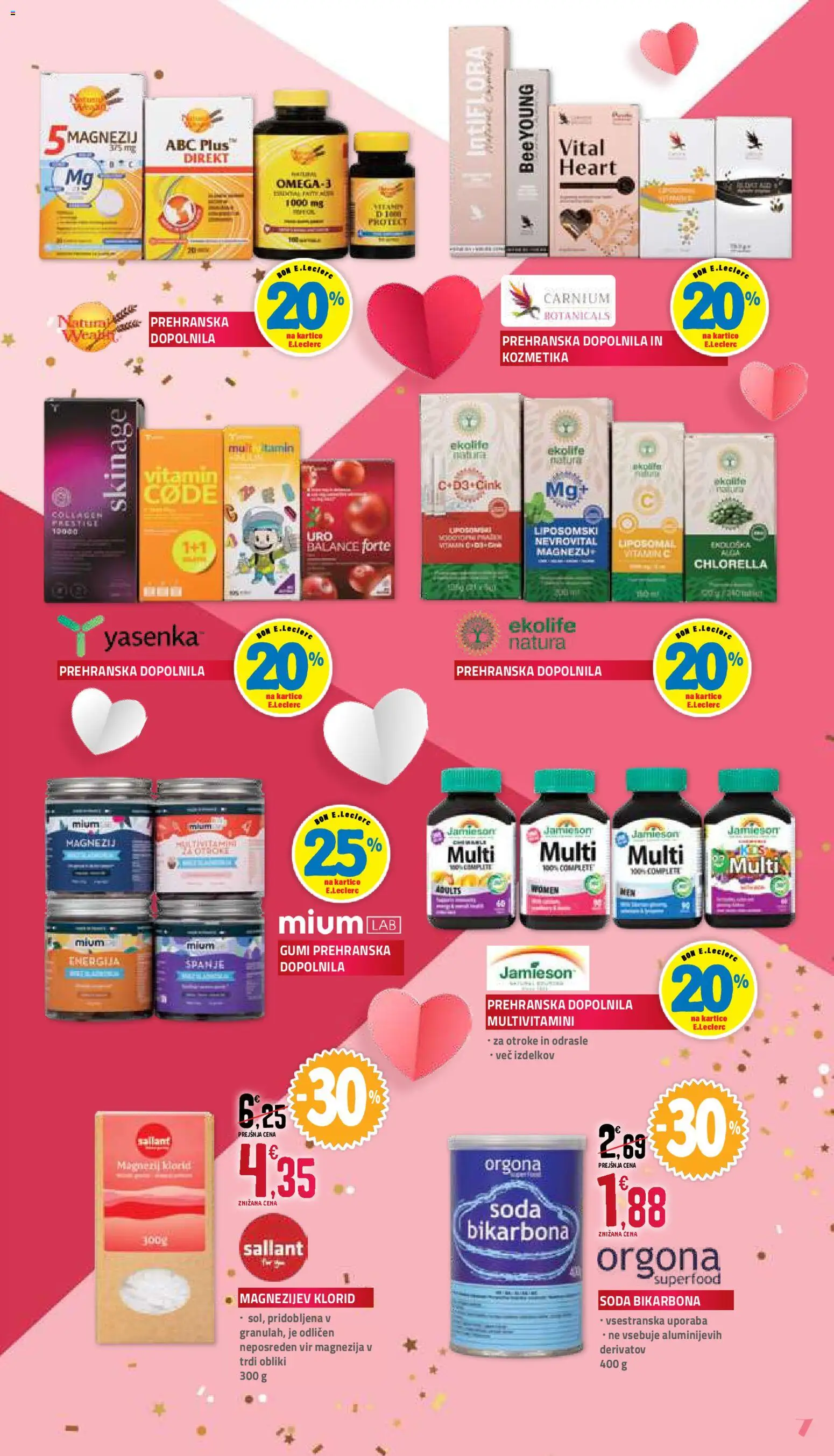 Novi E.leclerc katalog ponudbe – veljaven od 30.01.2026 | Stran: 7 | Izdelki: Prehranska dopolnila