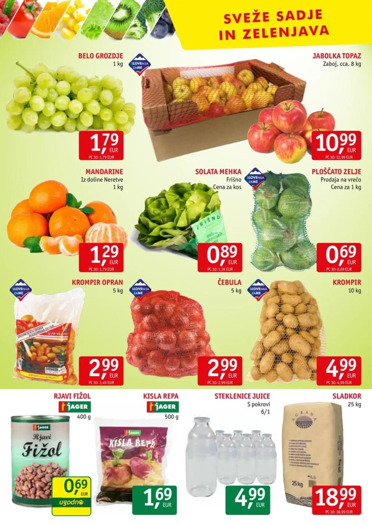 Novi Jager katalog ponudbe – veljaven od 08.10.2025 | Stran: 8 | Izdelki: Grozdje, Jabolka, Solata, Krompir