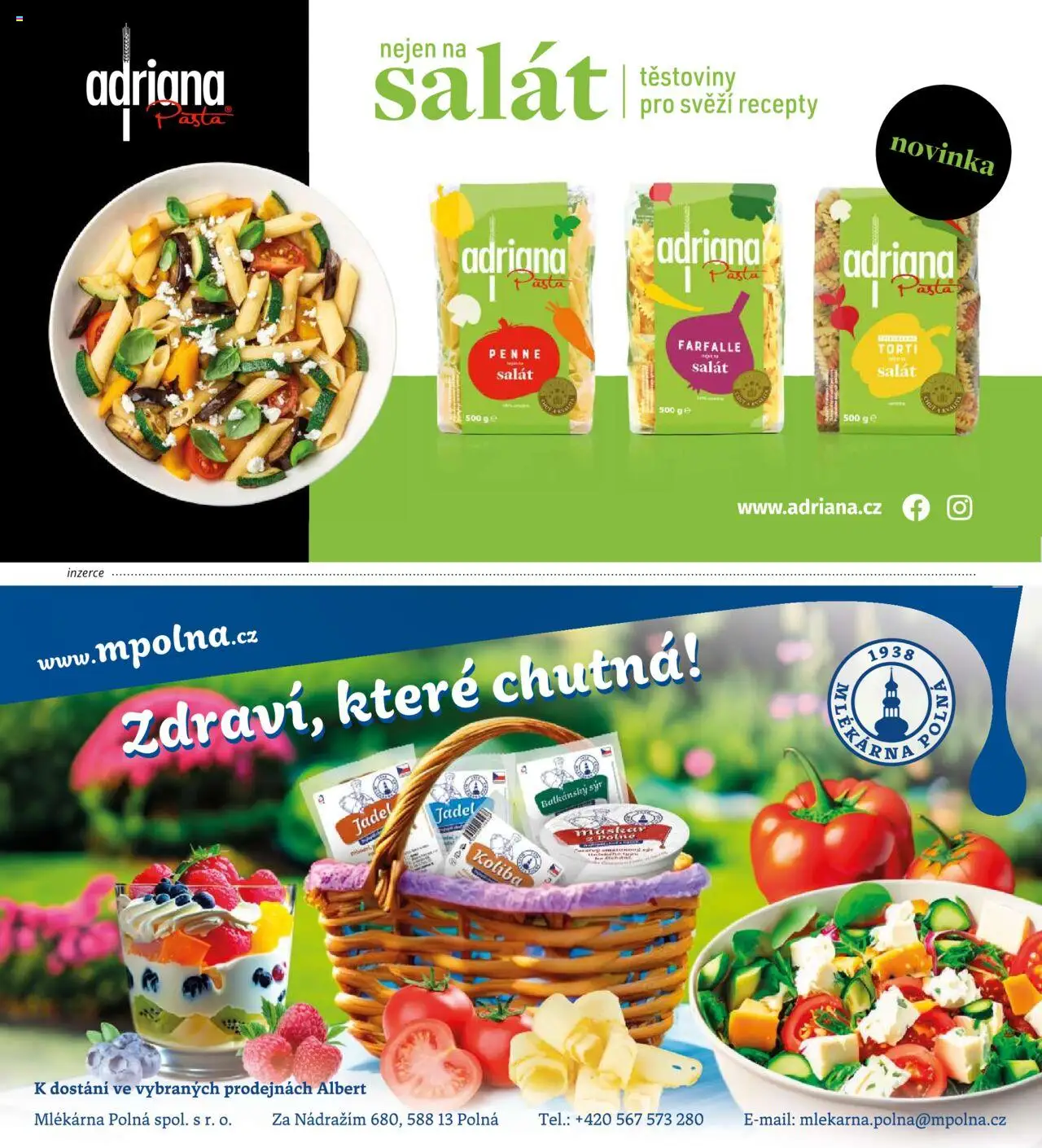 Albert magazín od 01.06.2025 | Strana: 48 | Produkty: Sýr, Těstoviny, Balkánský sýr, Salát