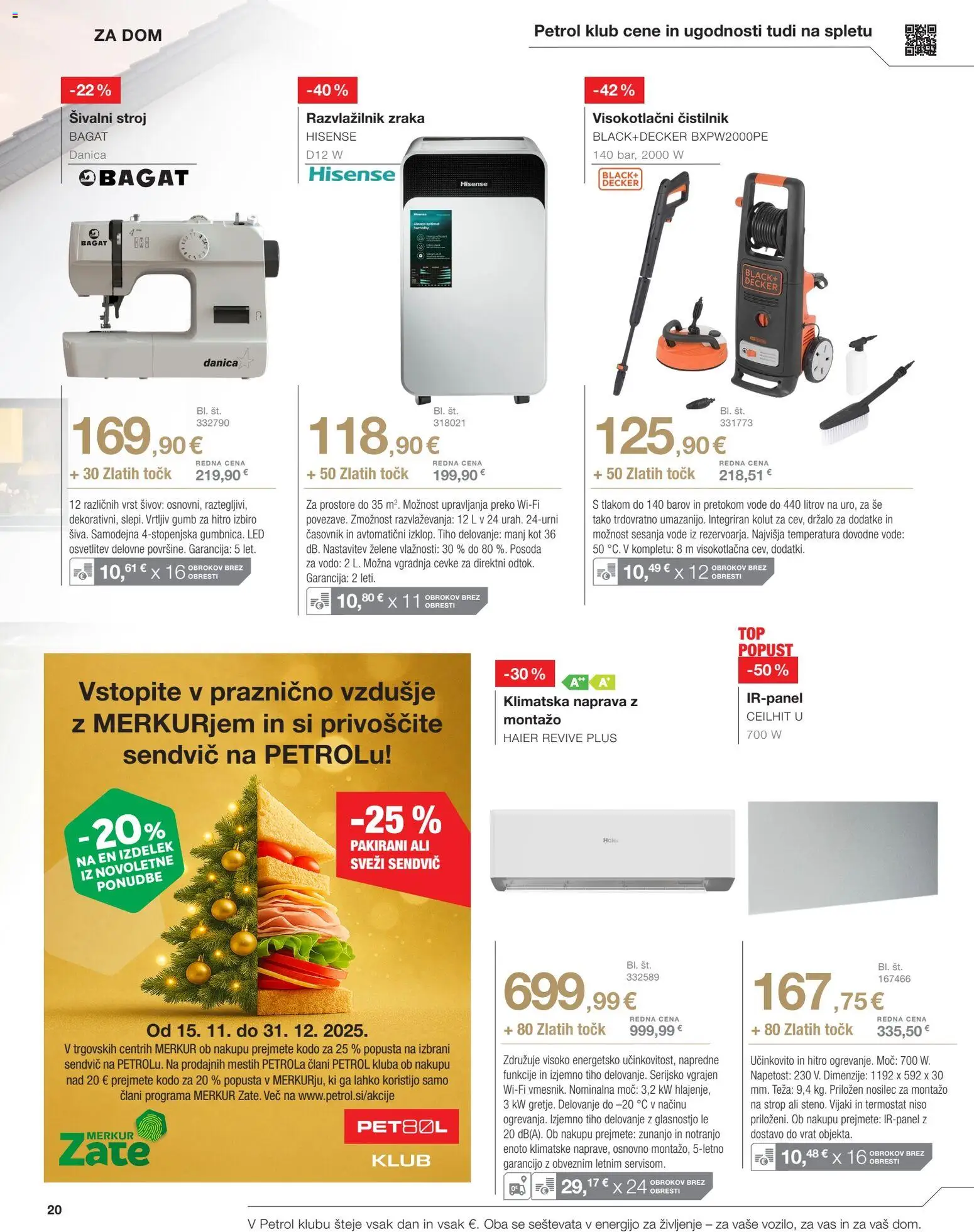 Novi Petrol katalog ponudbe – veljaven od 04.11.2025 | Stran: 6 | Izdelki: Termostat, Sivalni stroj, Visokotlačni čistilnik, Časovnik