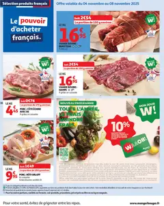 Auchan - Prévisualisation de Auchan prospectus valide à partir de 04.11.2025 | Page: 38 | Produits: Poissonnerie, Rumsteak, Porc, Viande bovine