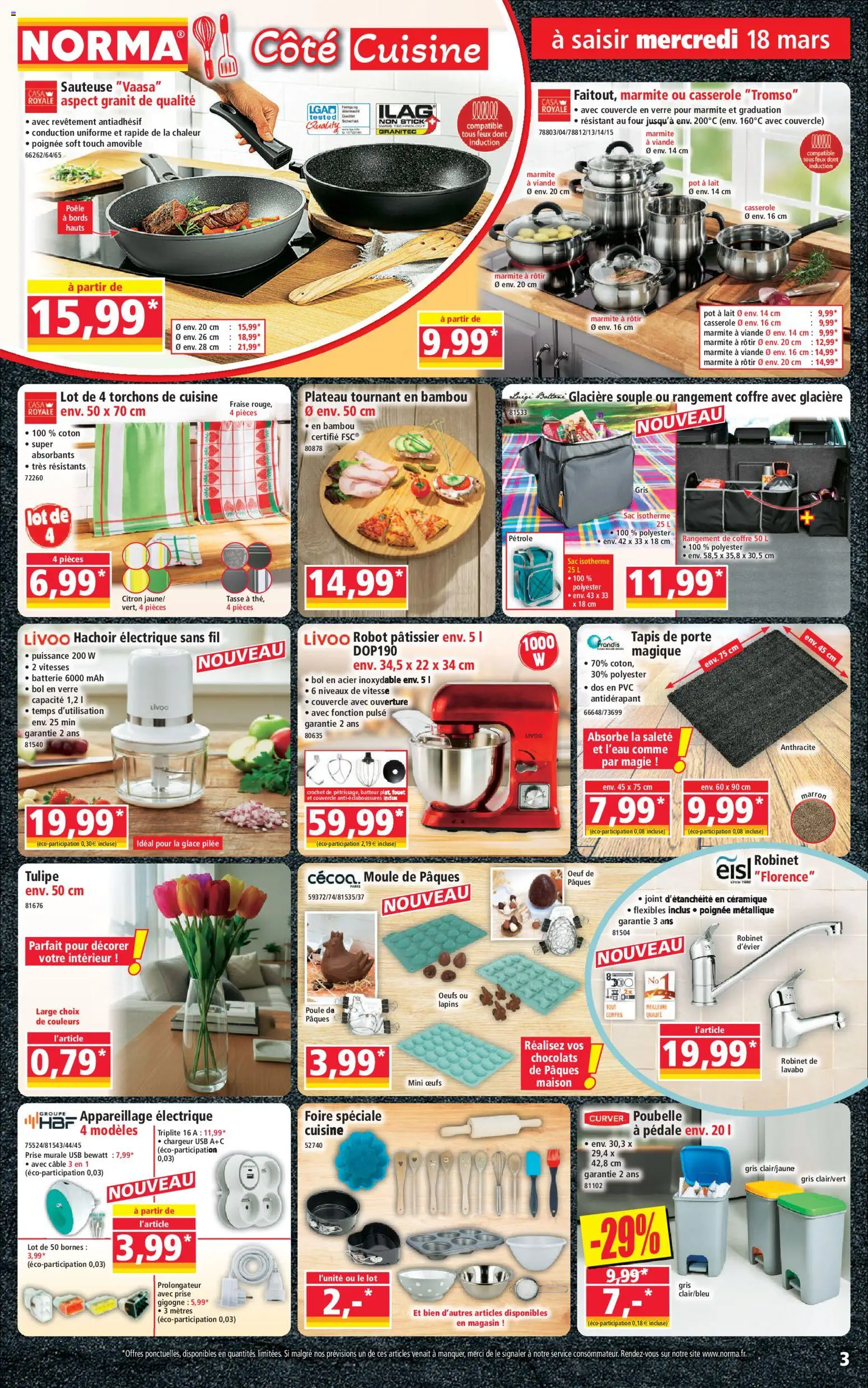 {H1} | Page: 3 | Produits: Plateau tournant, Robinet, Robot, Lavabo