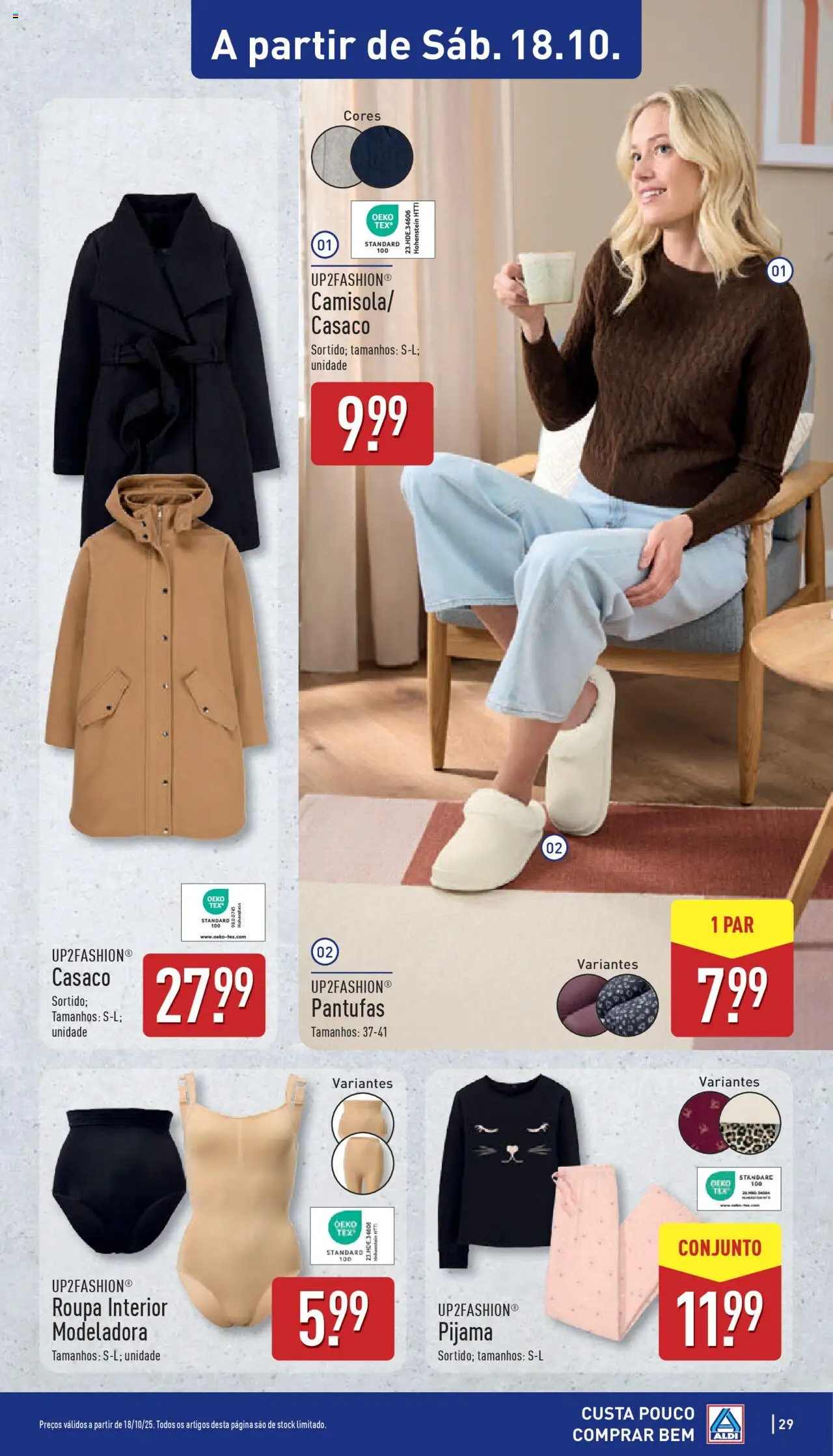 Aldi folheto │ válido de 13.10.2025 | Página: 29 | Produtos: Casaco, Roupa interior