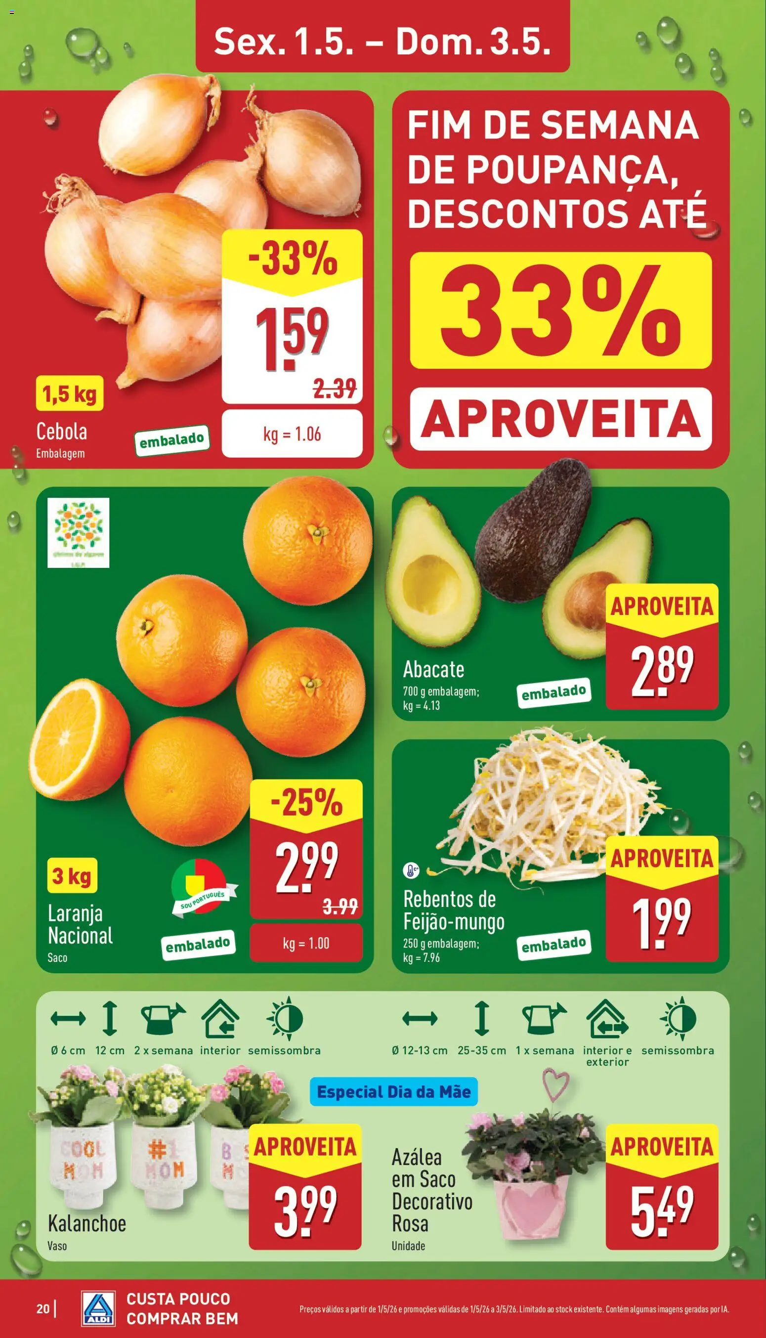 Aldi folheto │ válido de 27.04.2026 | Página: 20 | Produtos: Cebola, Vaso, Abacate
