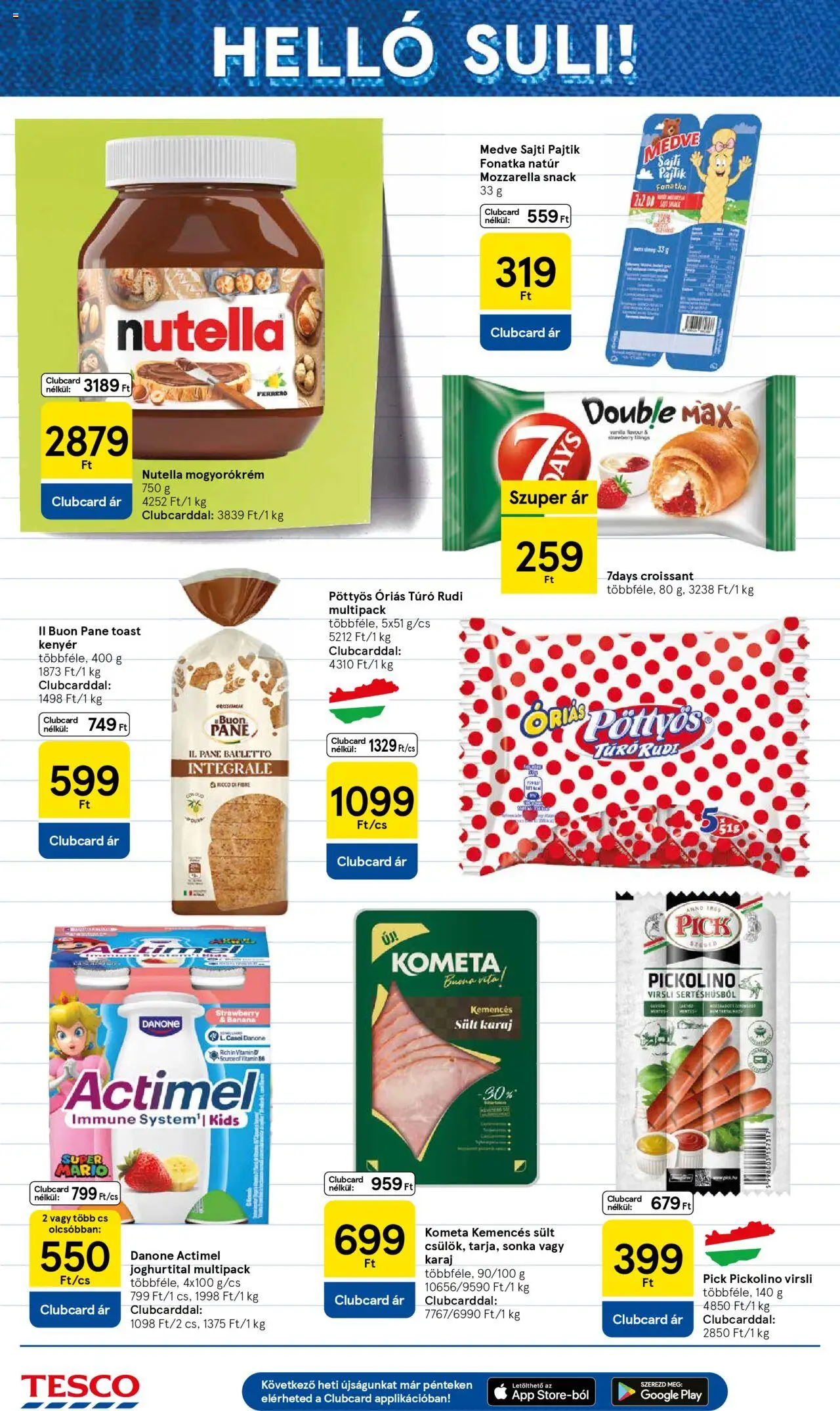 Tesco akciós ujság - amely érvényes a következő dátumtól: 14.08.2025 | Oldal: 12 | Termékek: Croissant, Pick, Kenyér, Túró